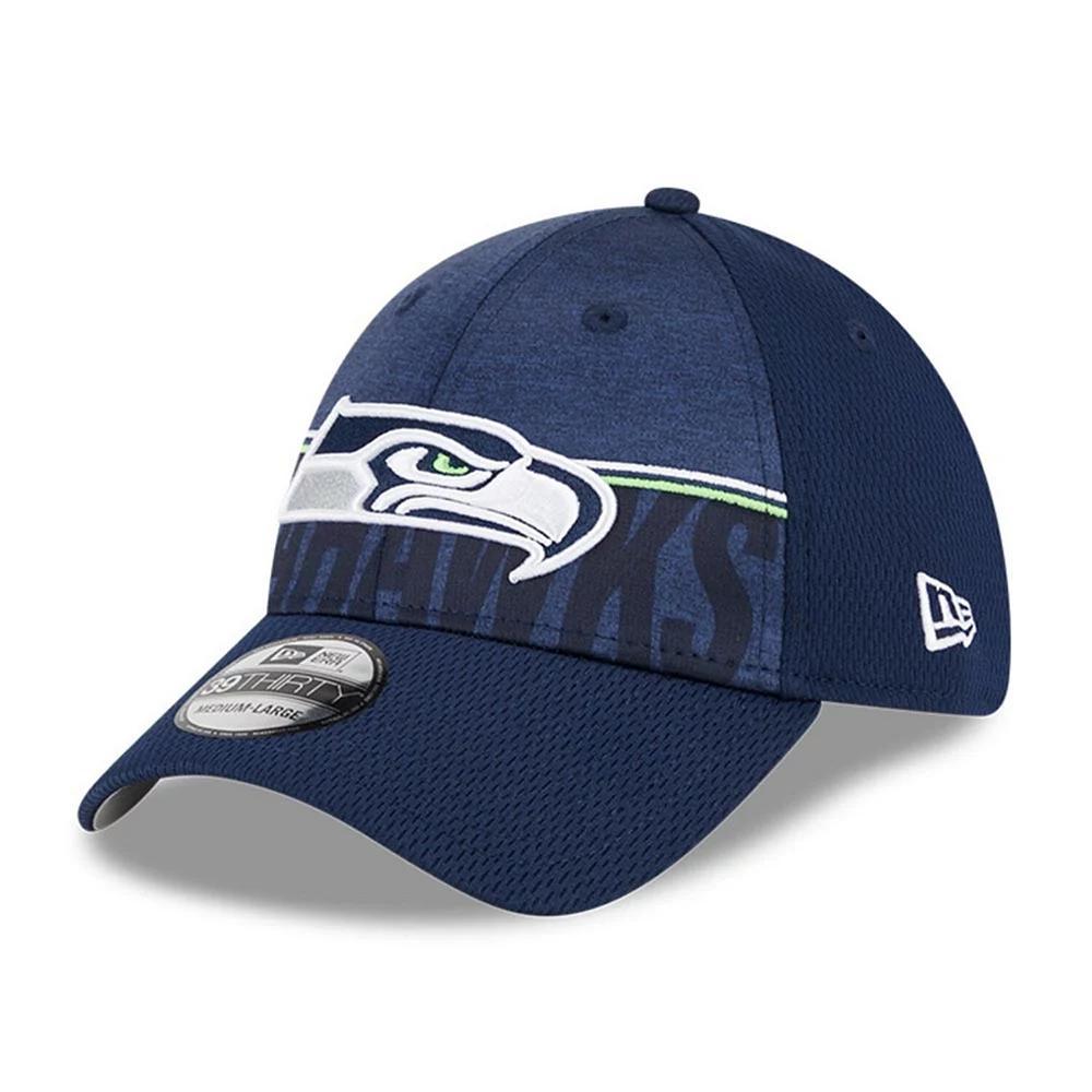 Men's New Era Navy Seattle Seahawks 2023 NFL Training Camp 39THIRTY Flex Fit Hat, Size: Large/XL, Blue Product Image