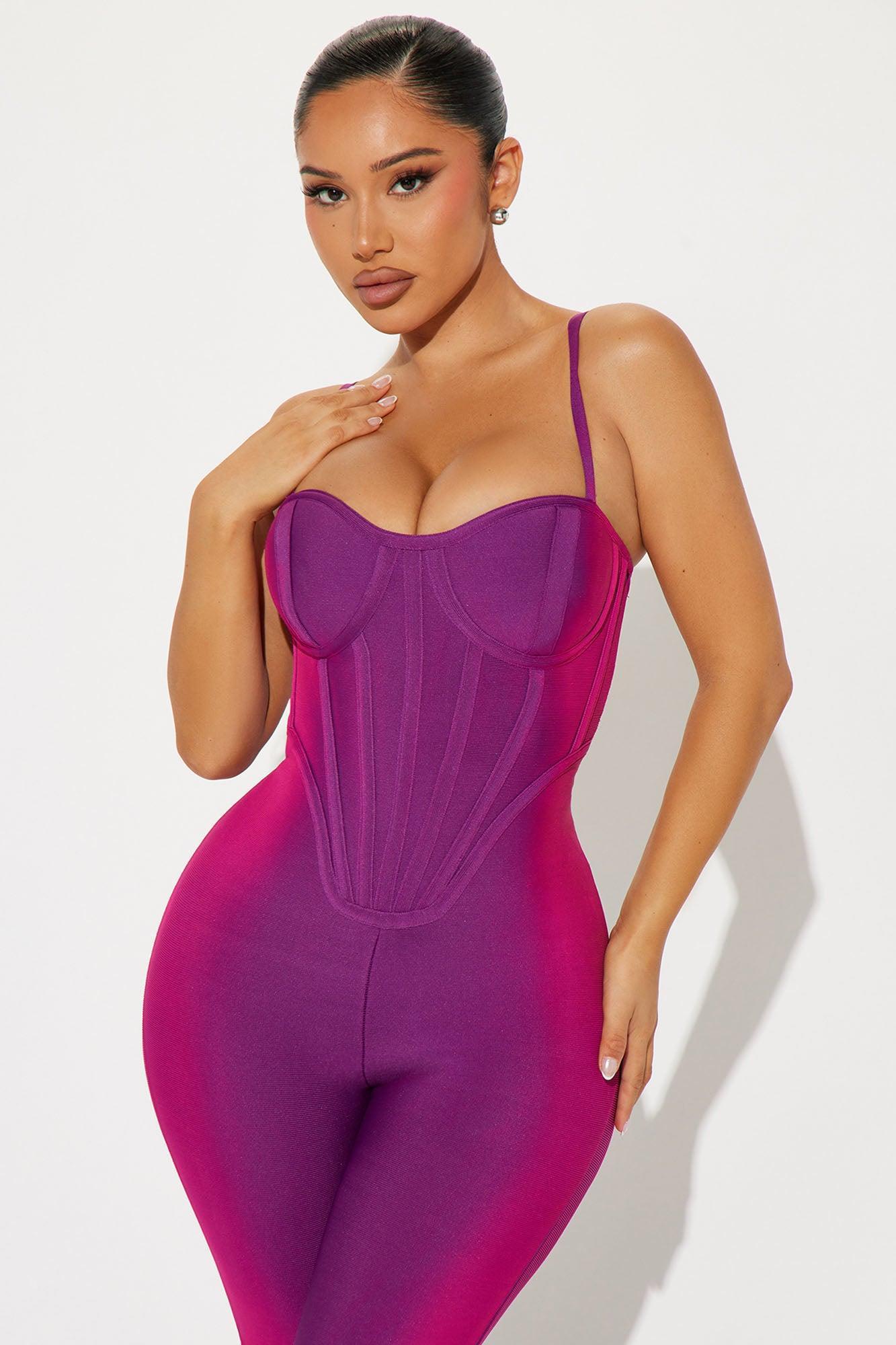 Rio Waterside Bandage Jumpsuit - Purple/combo Product Image