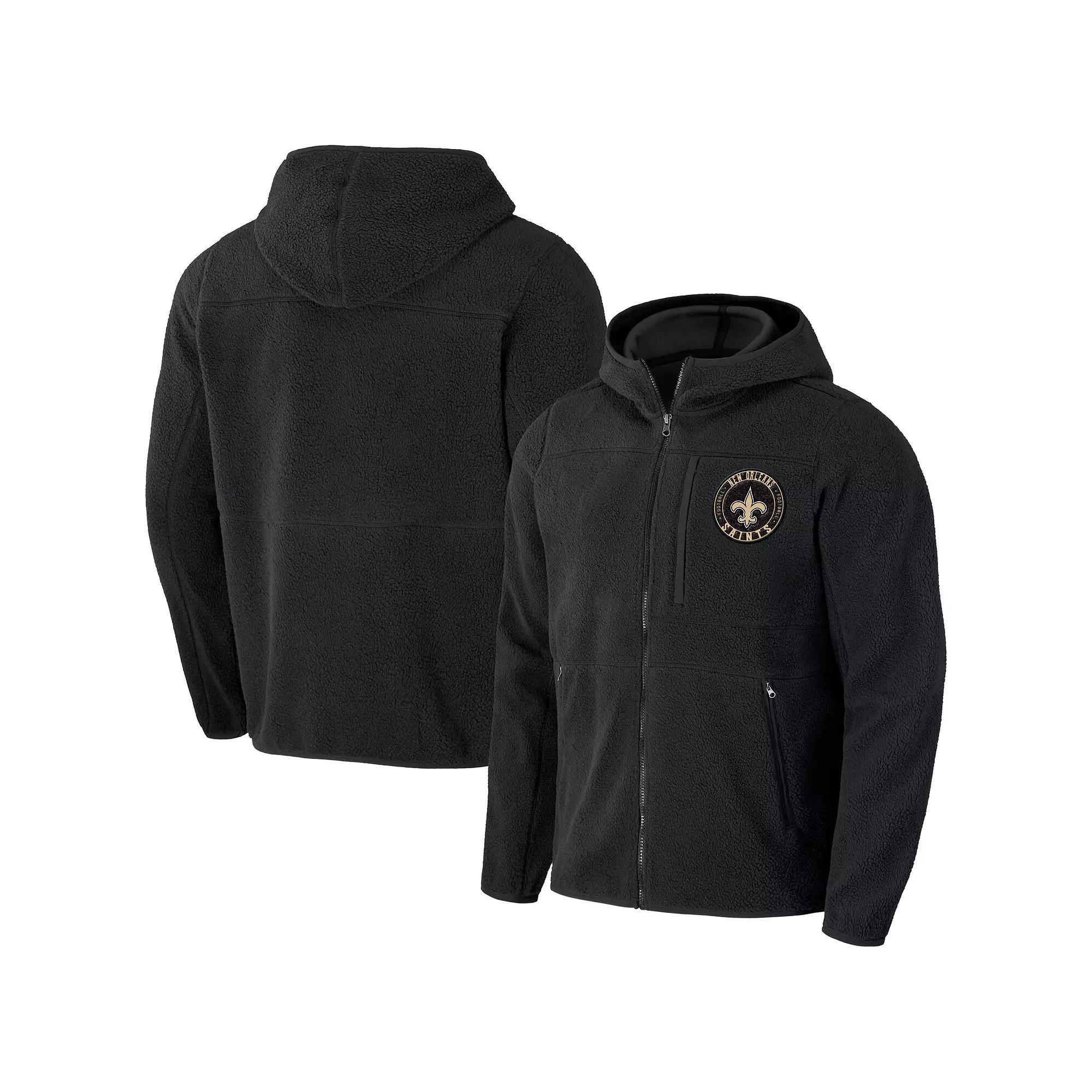 Men's NFL x Darius Rucker Collection by Fanatics  Black Los Angeles Rams Sherpa Full-Zip Hoodie, Size: Small Product Image