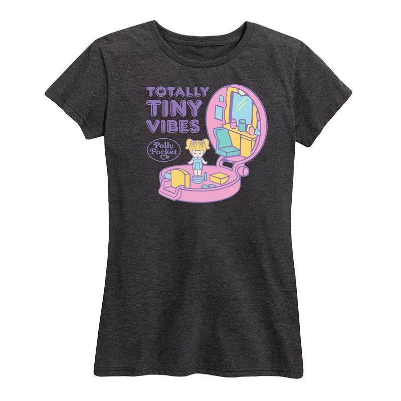 Plus Polly Pocket Totally Tiny Vibes Graphic Tee, Womens Heather Grey Product Image