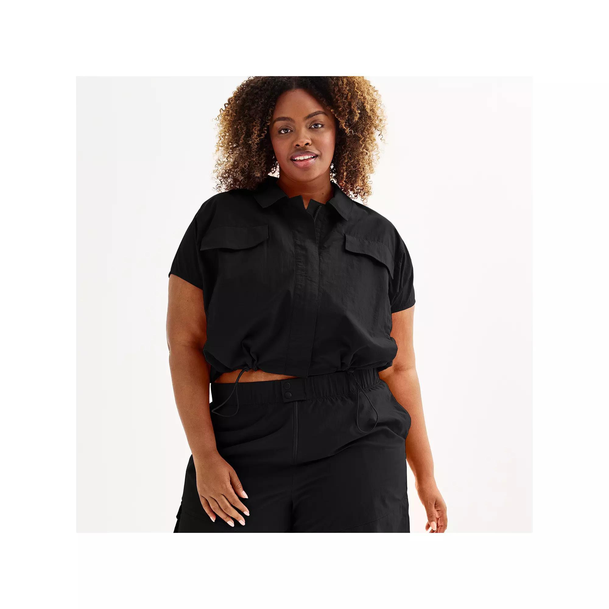Plus Size Tek Gear Cargo Shirt, Women's, Size: 4XL, Elliot Purple Product Image