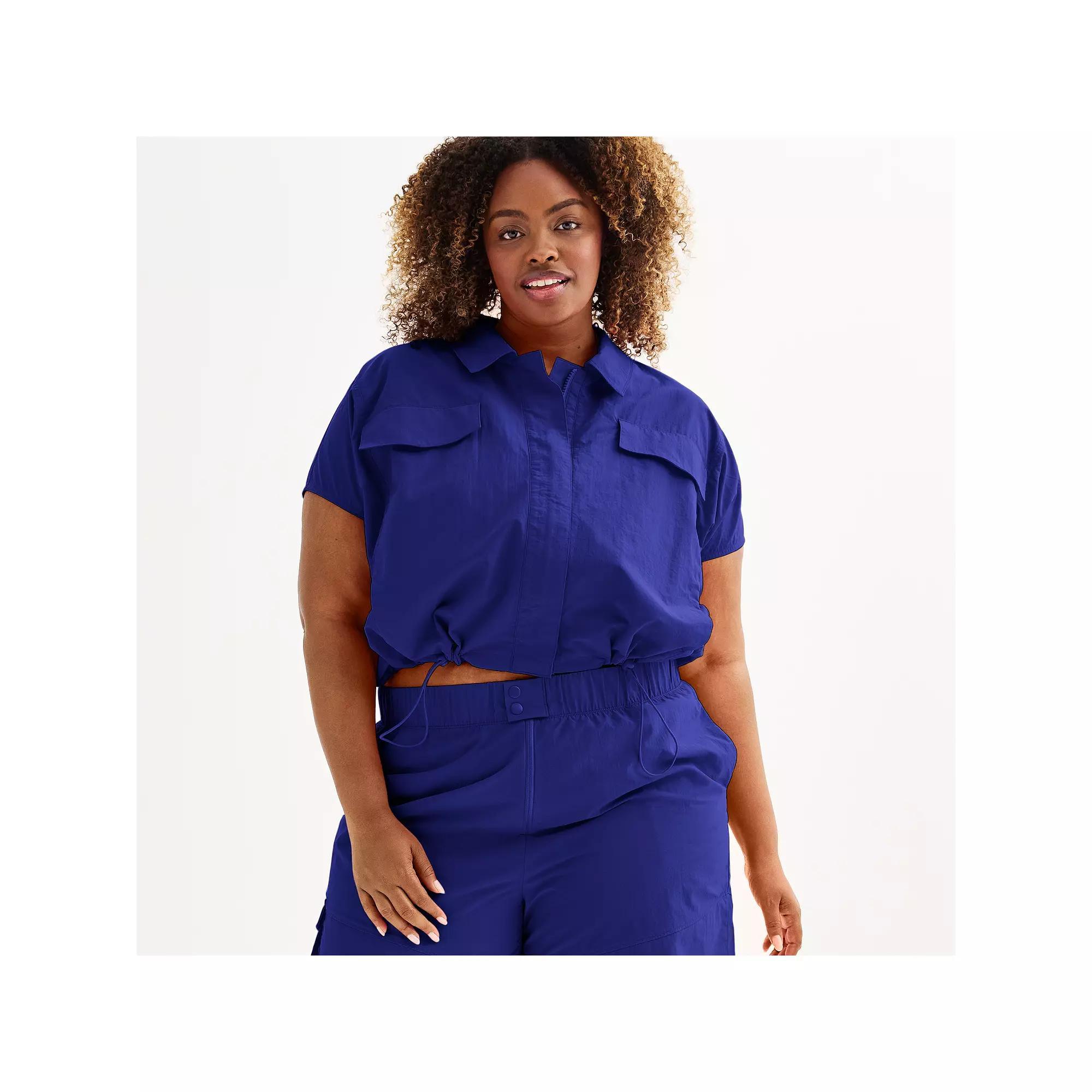 Plus Size Tek Gear Cargo Shirt, Women's, Size: 4XL, Elliot Purple Product Image