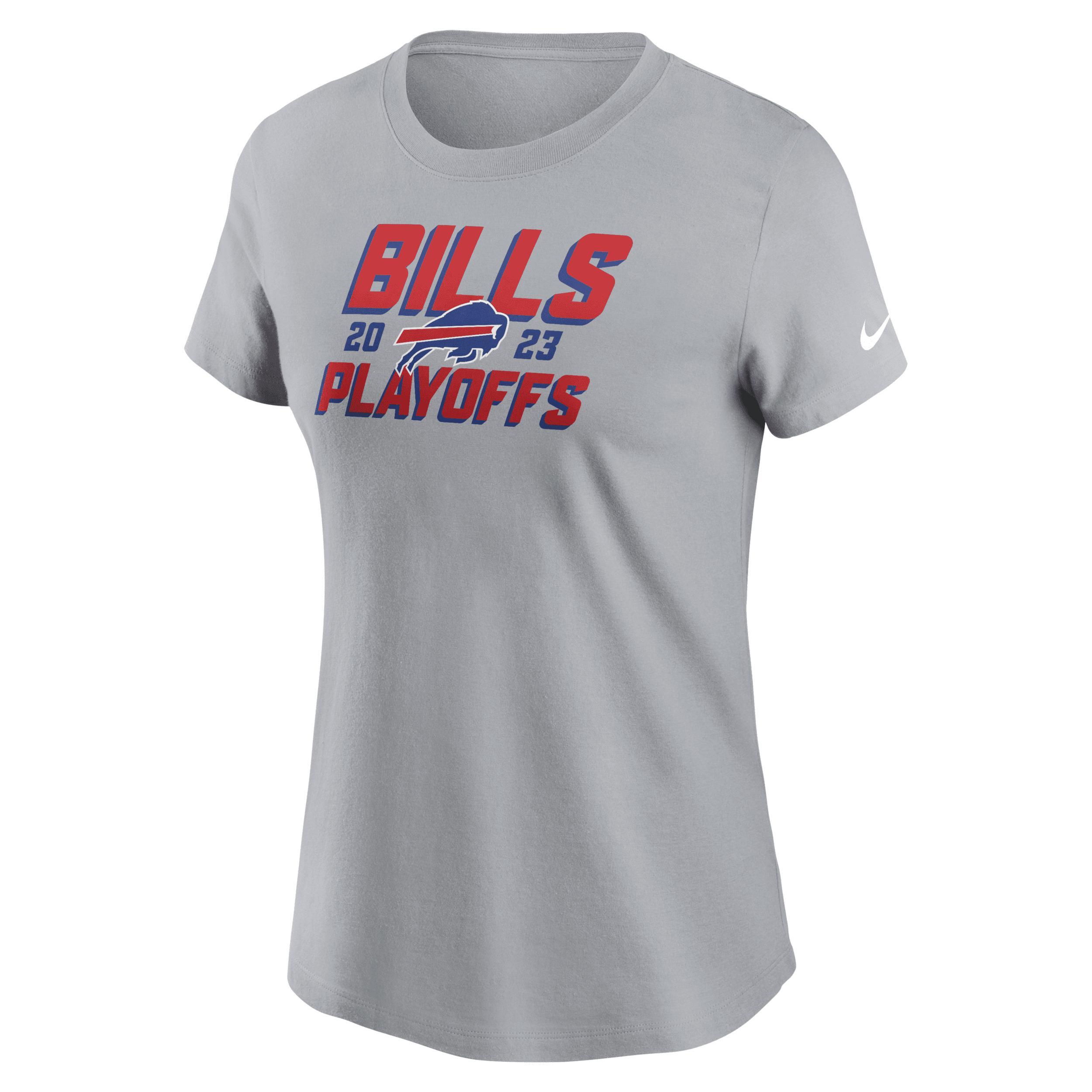 Womens Nike Gray Buffalo Bills 2023 Nfl Playoffs Iconic T-shirt Product Image
