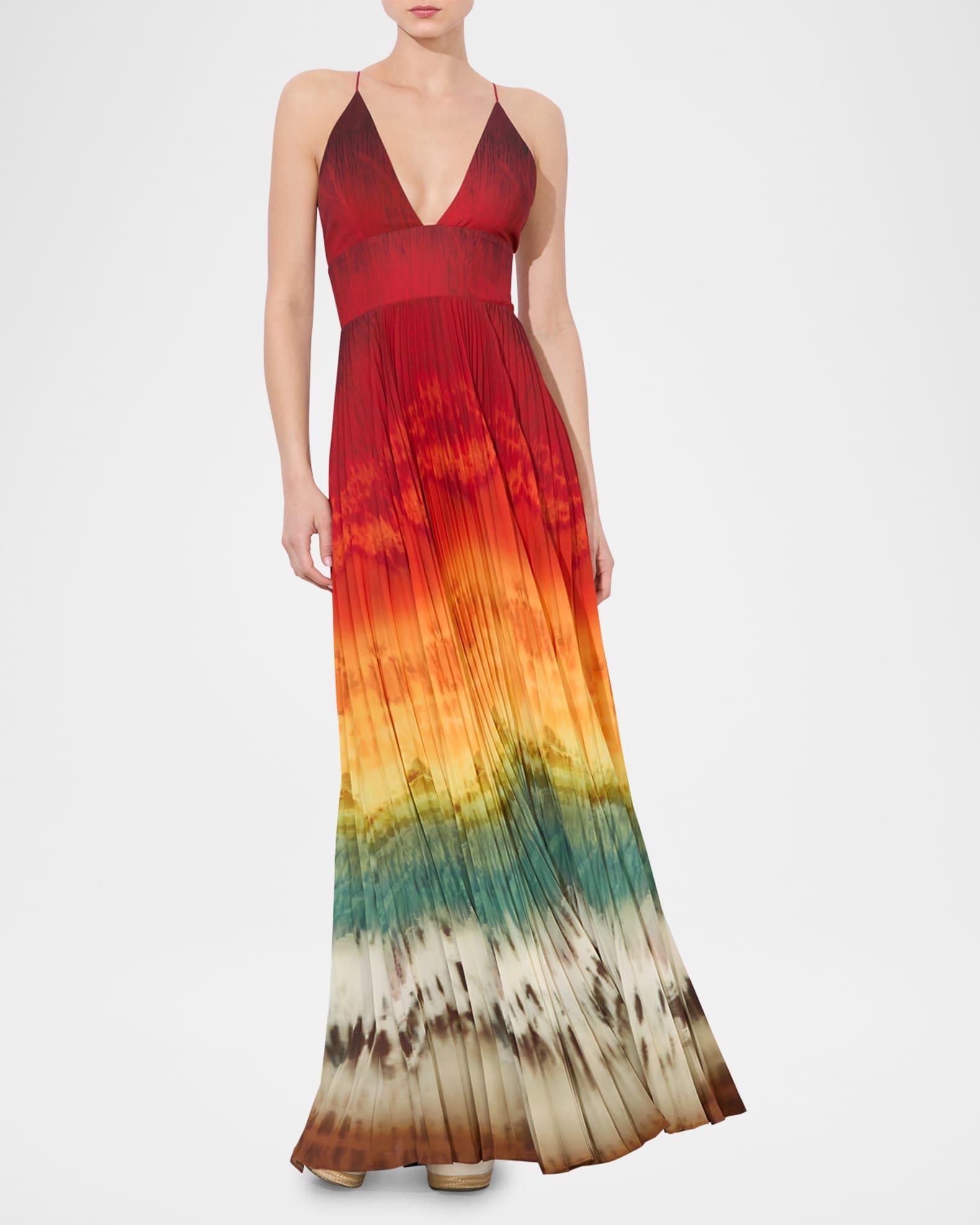 Lauren Pleated V-Neck Maxi Dress Product Image