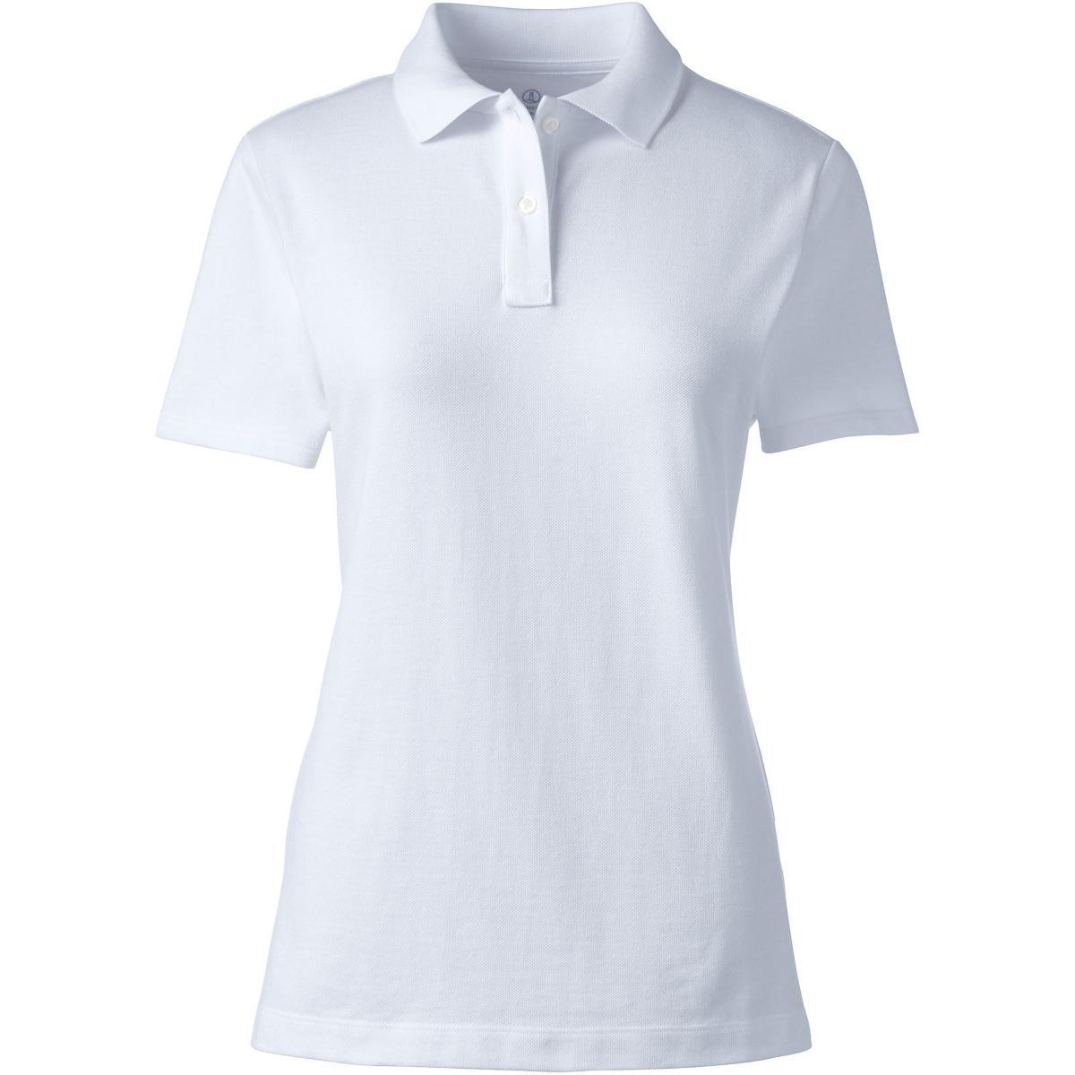 Women's Lands' End School Uniform Feminine Fit Short Sleeve Mesh Polo Shirt, Size: Small, Classic Blue Product Image