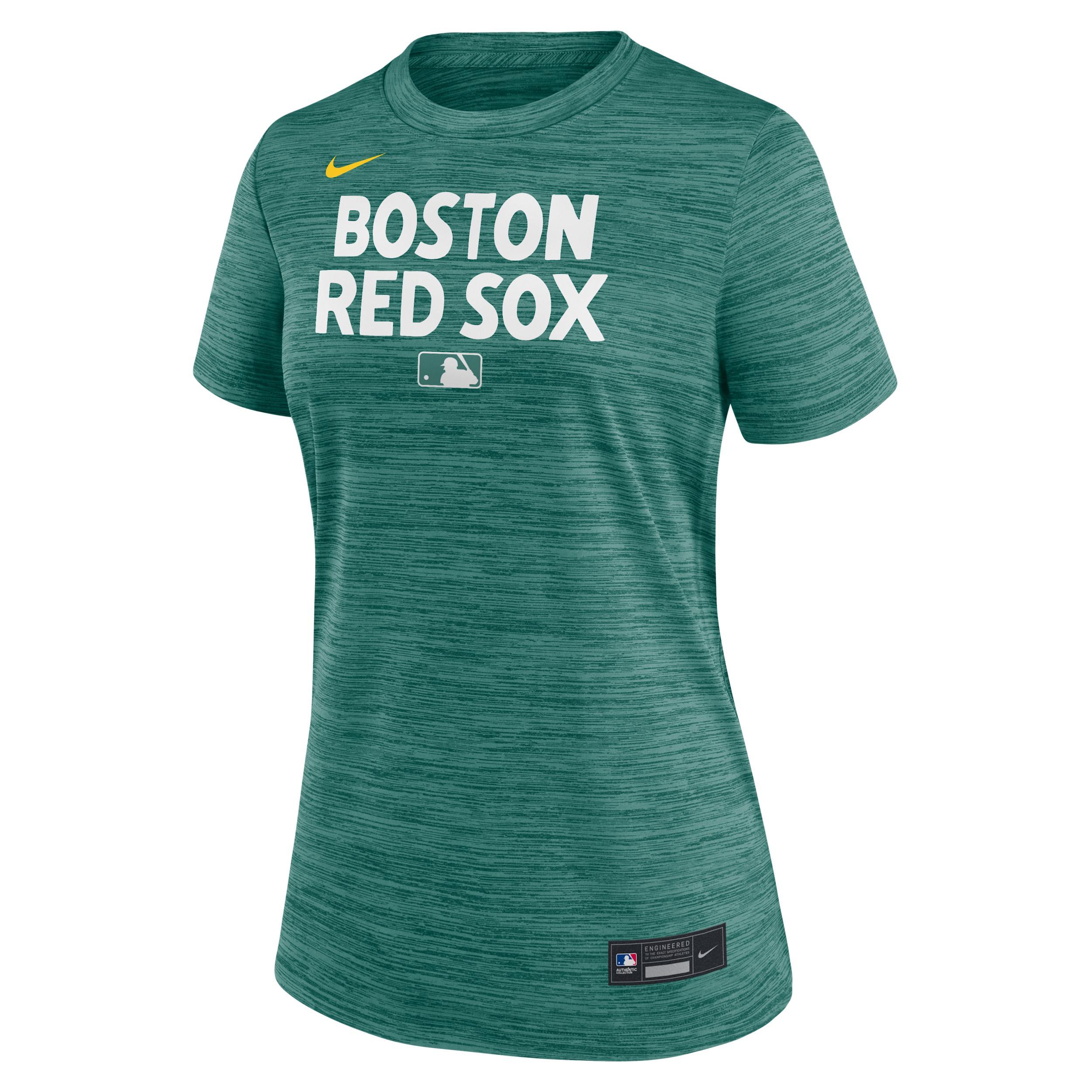 Boston Red Sox Authentic Collection City Connect Velocity Nike Women's Dri-FIT MLB T-Shirt Product Image