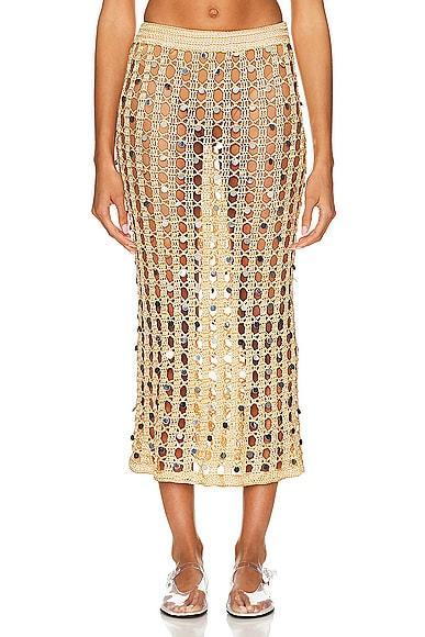 Calle Del Mar Crochet Embellished Skirt Product Image