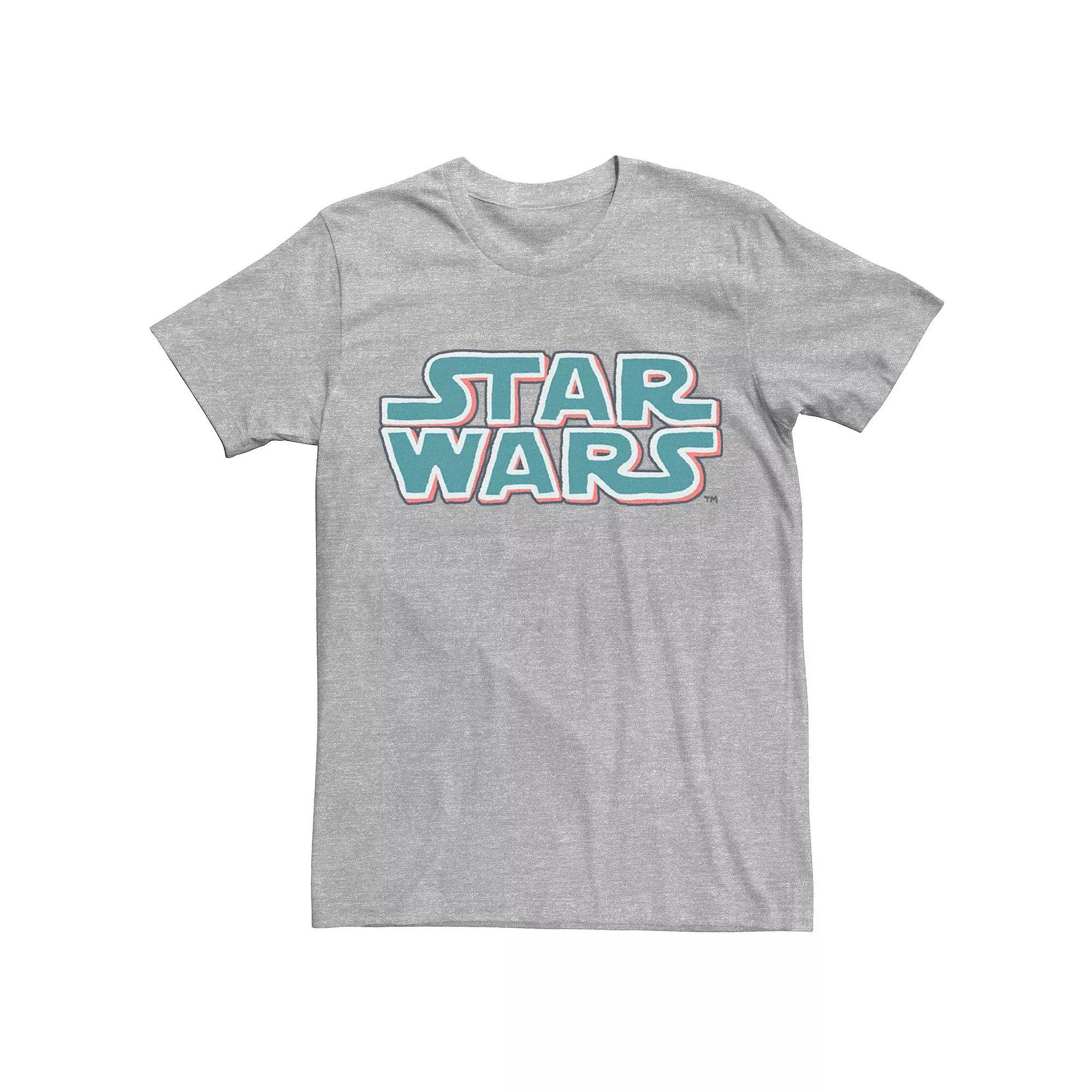 Men's Star Wars Logo Graphic Tee, Size: XXL, Athletic Grey Product Image