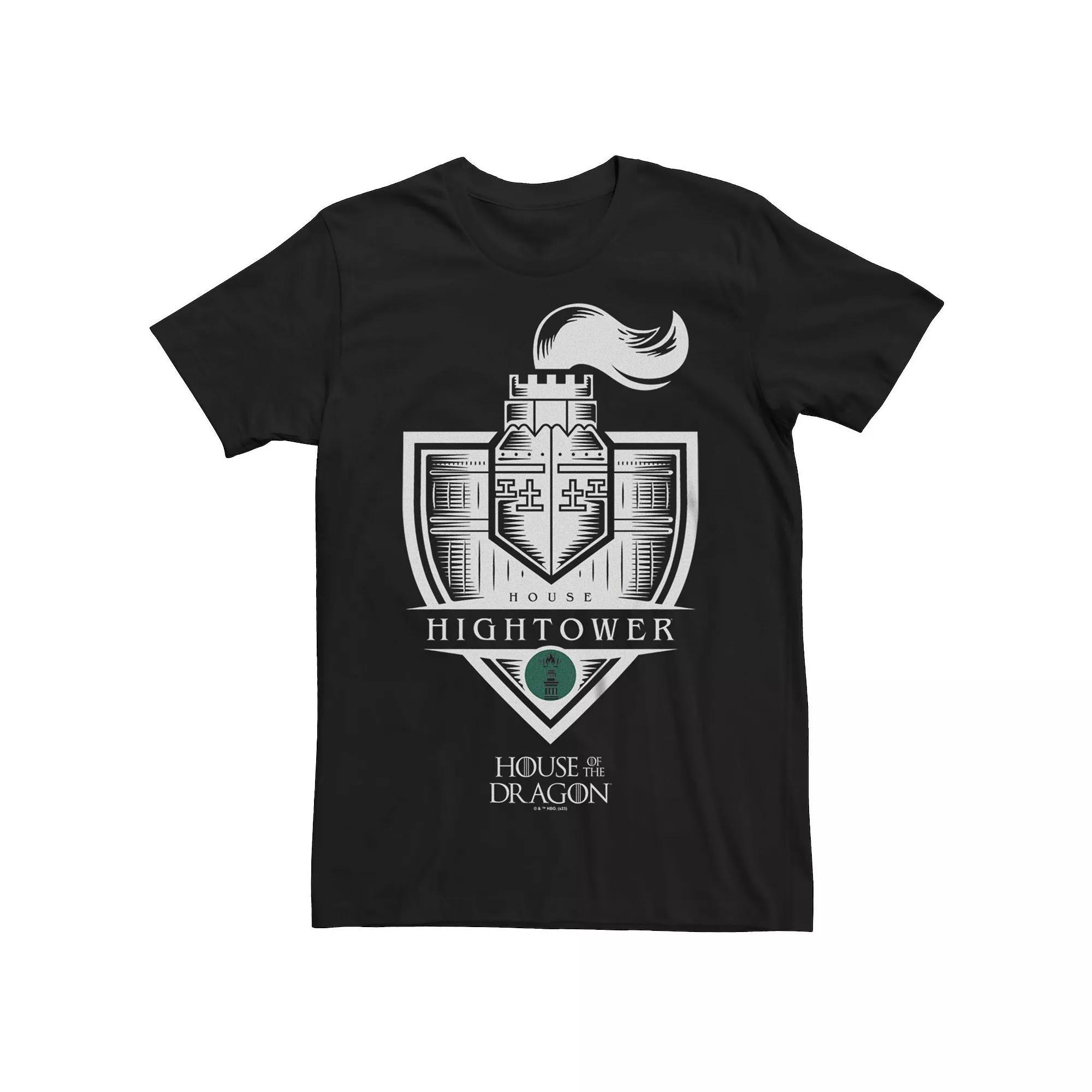 Men's House Of The Dragon House Hightower Shield Graphic Tee, Size: Large, Black Product Image