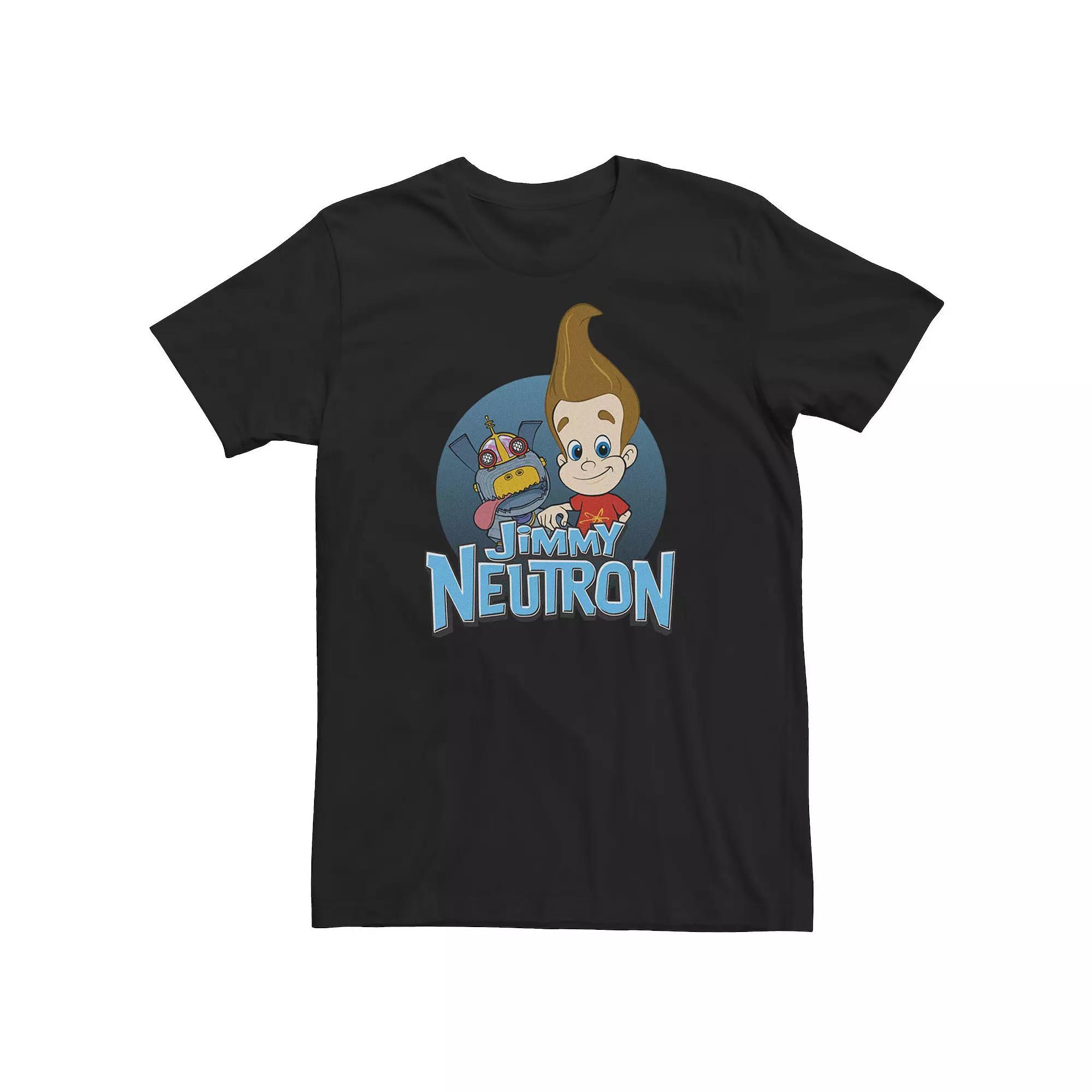 Big & Tall Nickelodeon Jimmy Neutron Goddard Title Vintage Poster Tee, Men's, Size: 5XL, Black Product Image