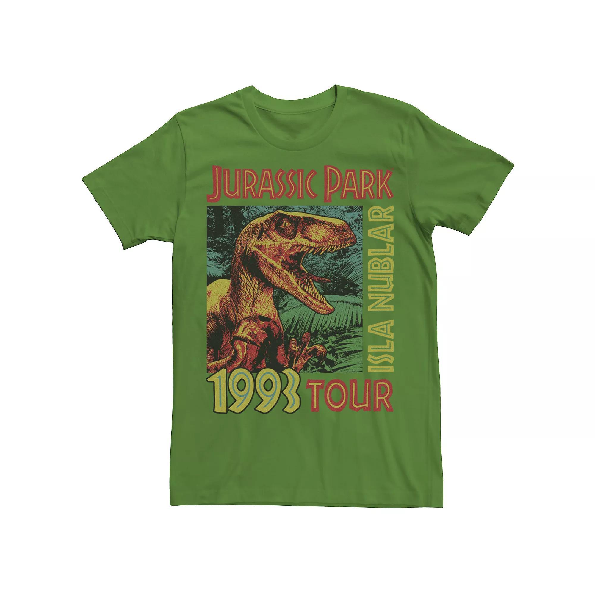 Men's Jurassic Park Isla Nublar 1993 Tour Poster Tee, Size: 3XL, Blue Product Image