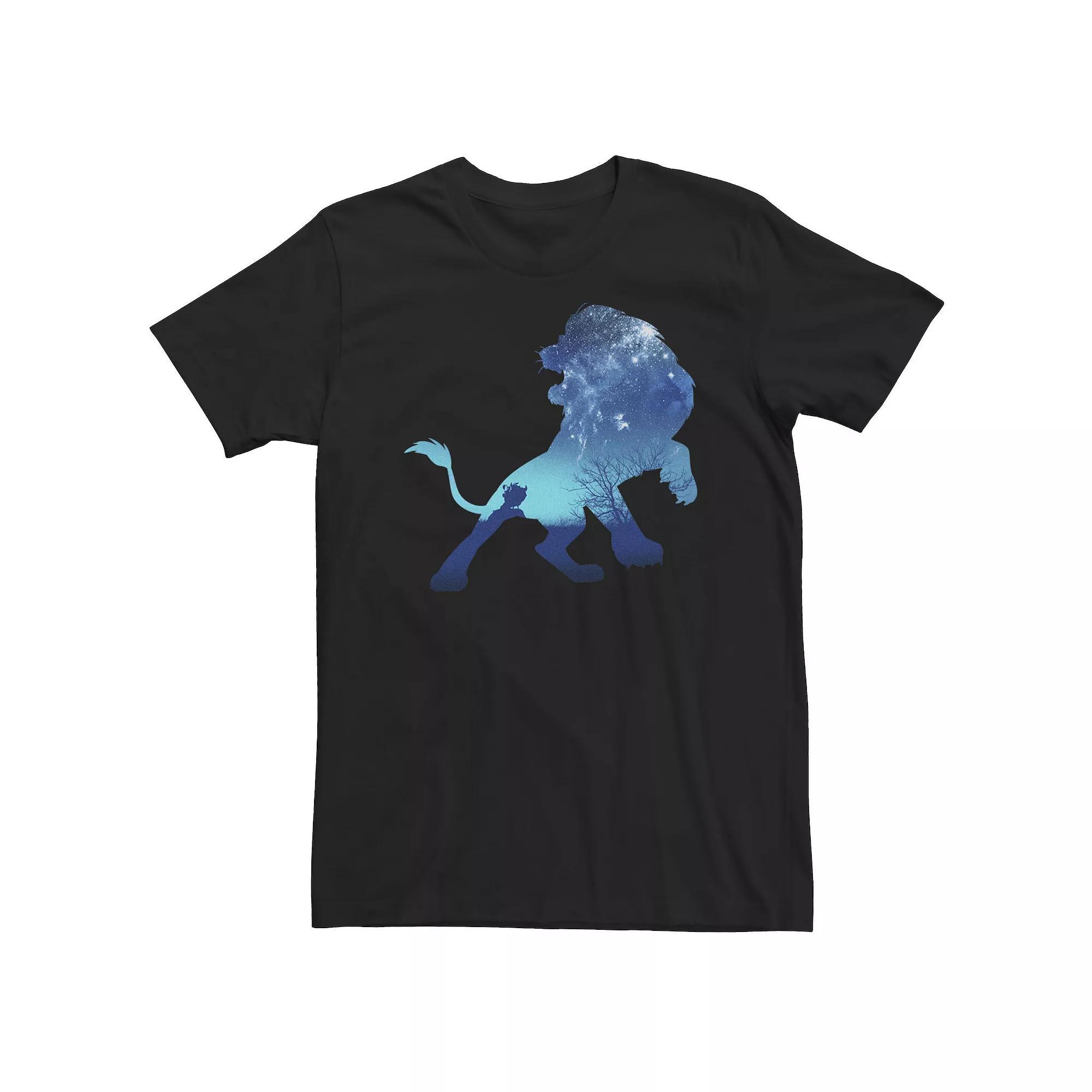 Big & Tall Disney Lion King Simba Sky Silhouette Tee, Men's, Size: 4XLT, Black Product Image