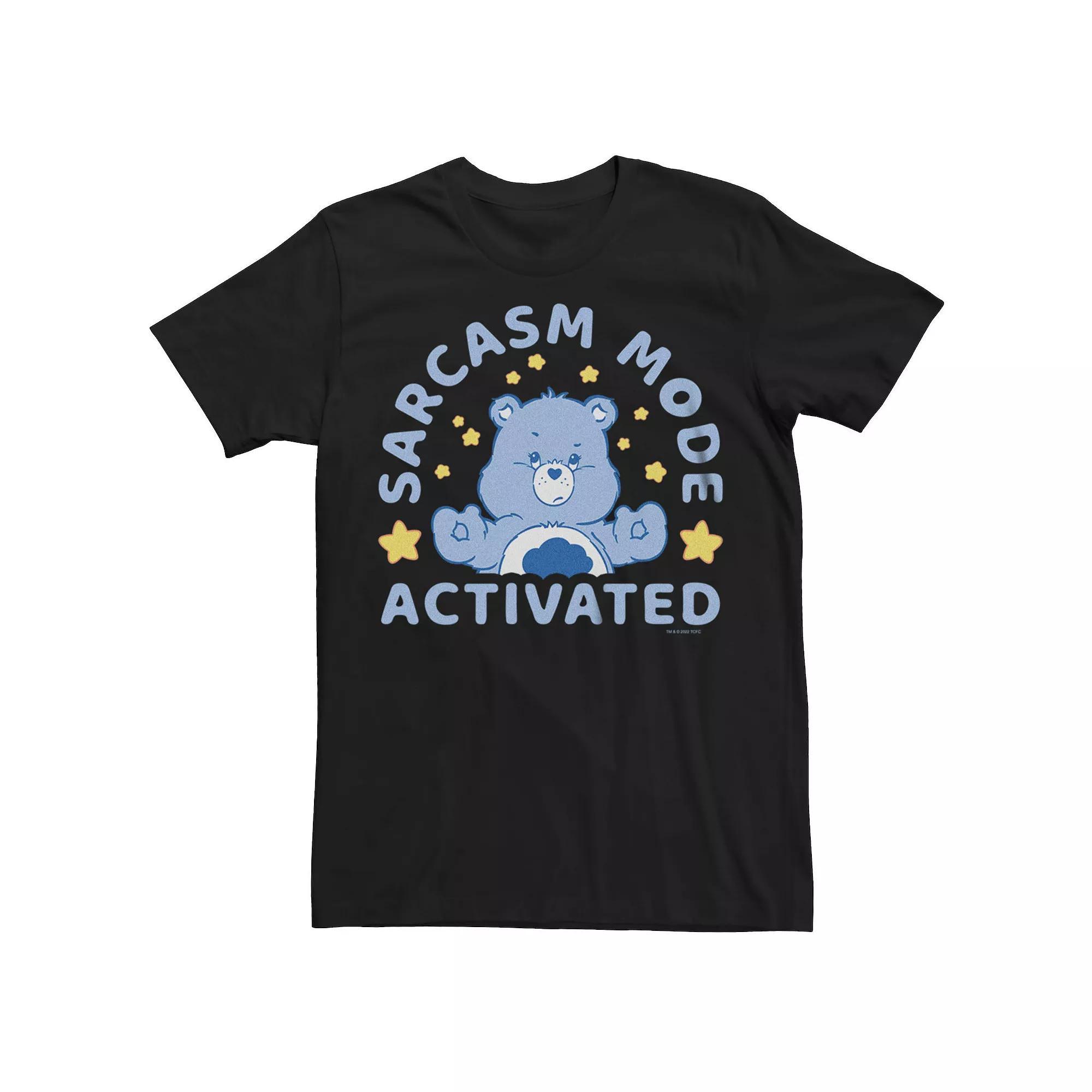 Men's Care Bears Sarcasm Mode Activated Graphic Tee, Size: XL, Black Product Image