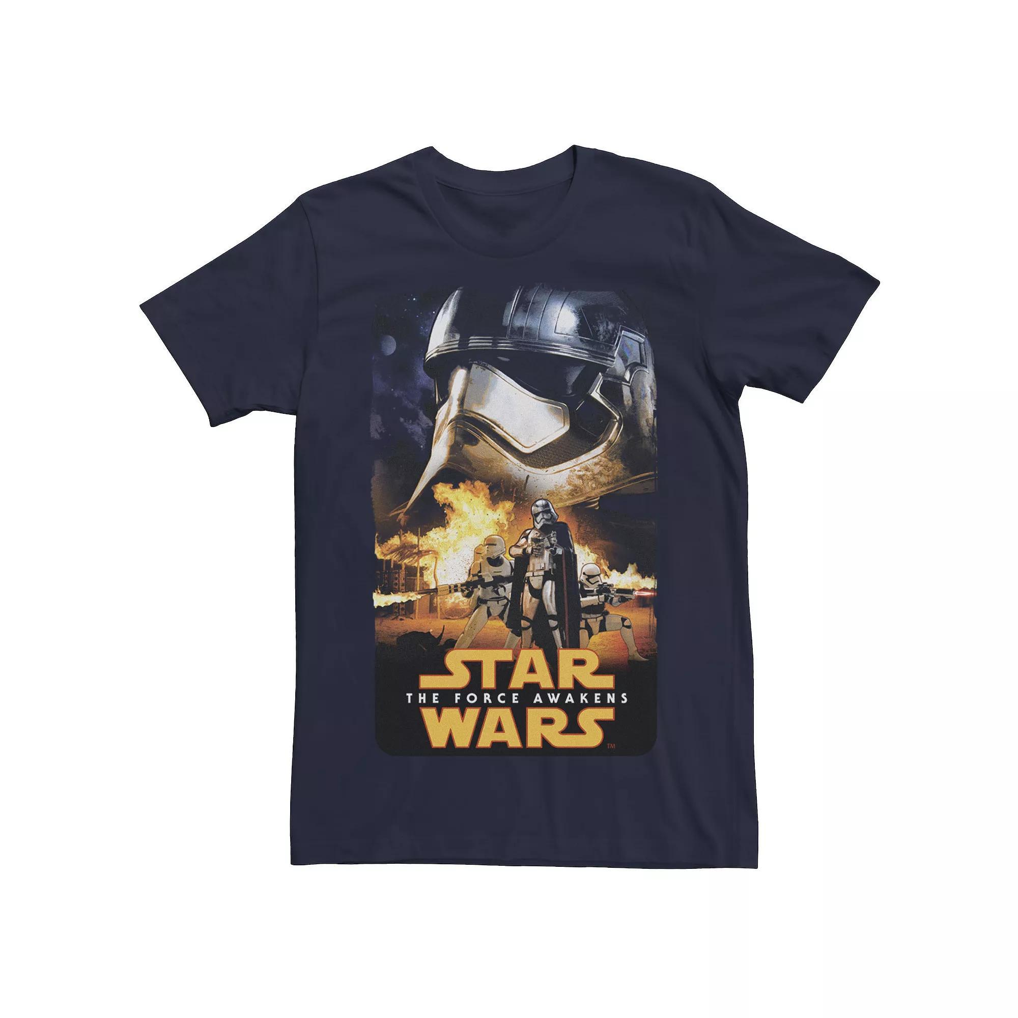 Men's Star Wars The Force Awakens Captain Phasma Fire Portrait Tee, Size: Medium, Blue Product Image