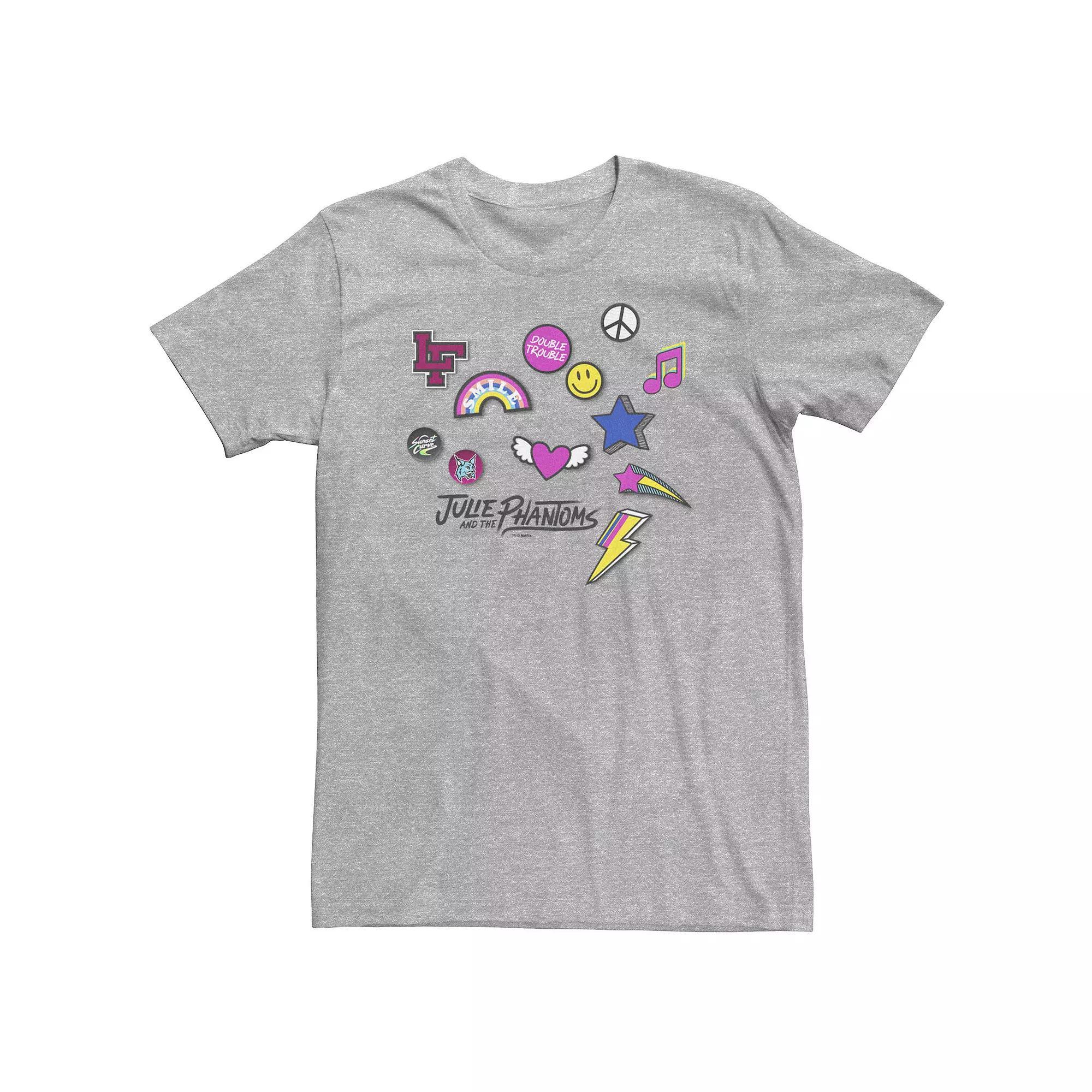 Big & Tall Julie And The Phantoms Icon Mashup Tee, Men's, Size: 4XL, Athletic Grey Product Image