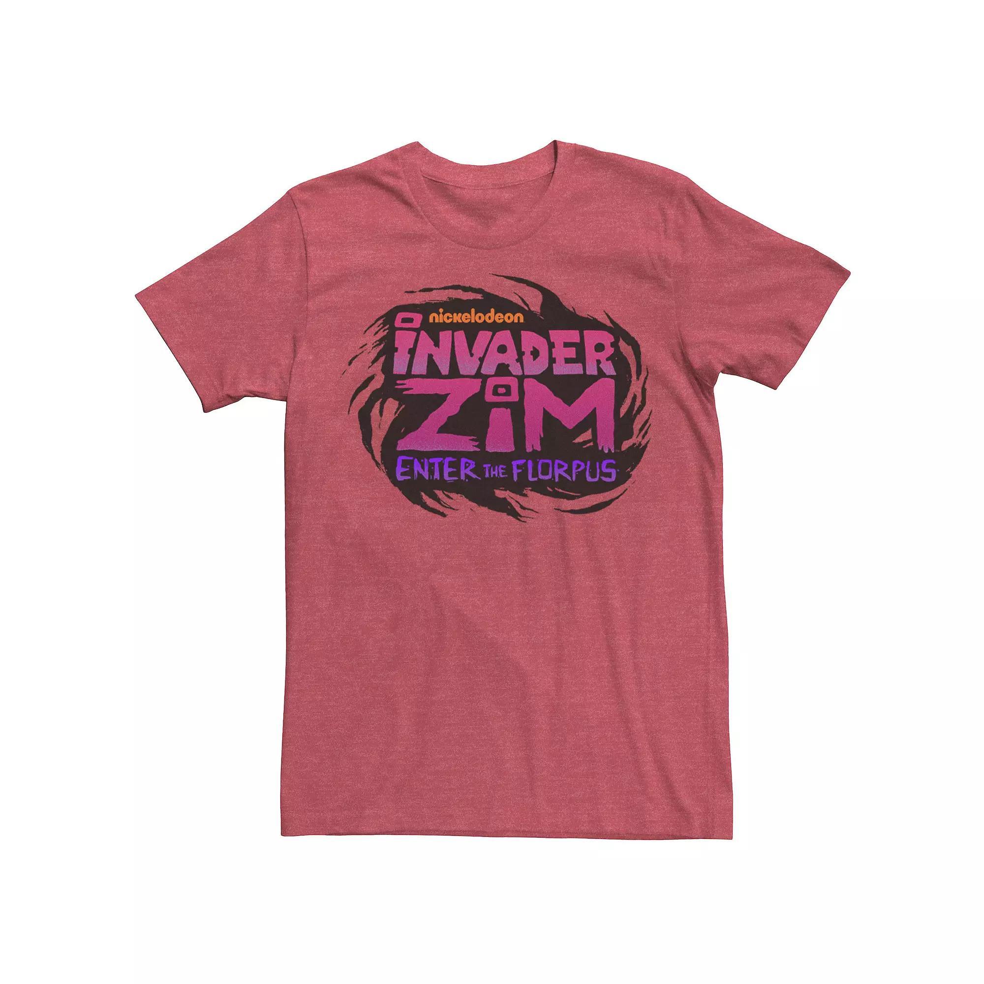 Mens Nickelodeon Invader Zim Enter Florpus Logo Graphic Tee Royal Grey Product Image
