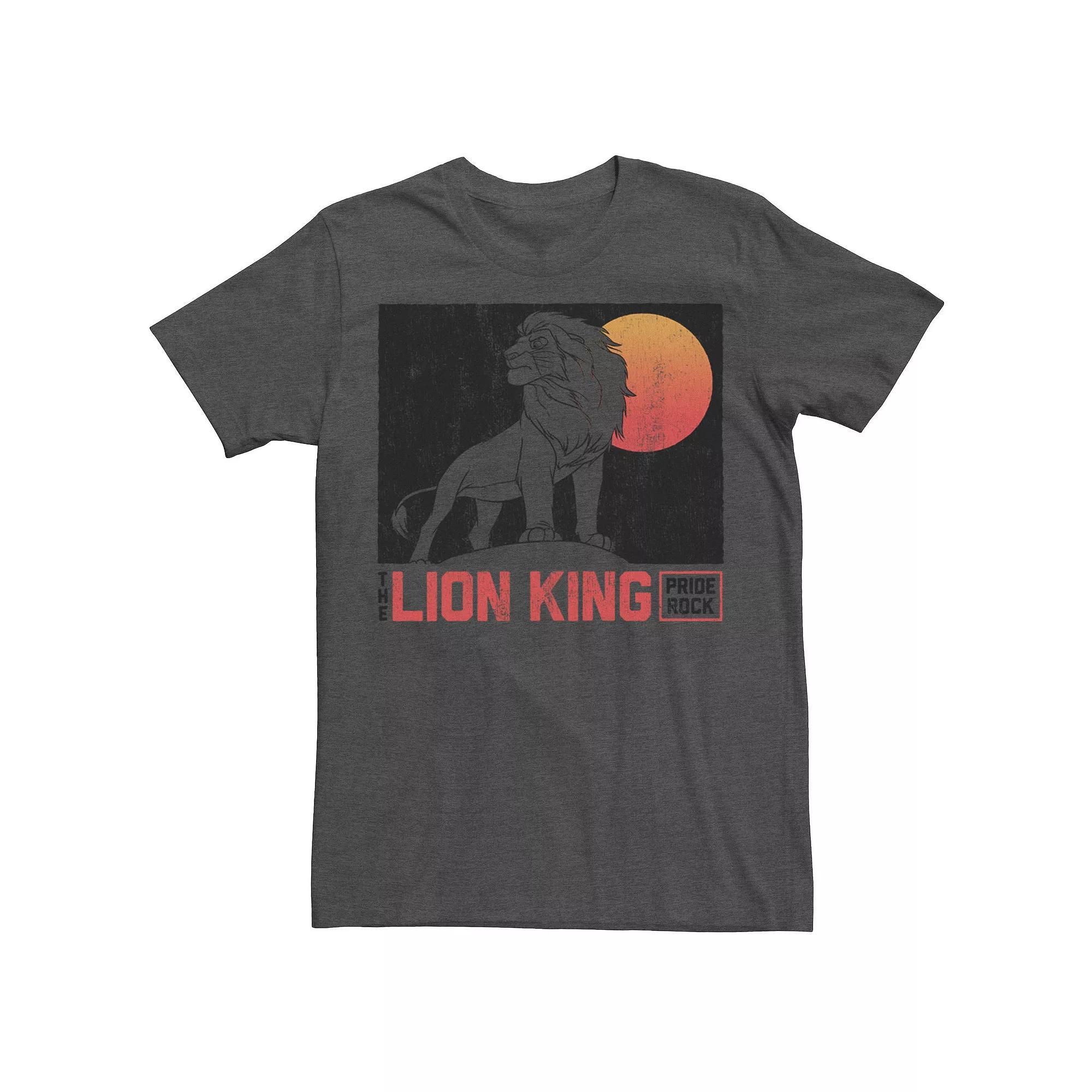 Disney's The Lion King Simba Pride Rock Gradient Sunset Men's Tee, Size: XXL, Grey Heather Product Image