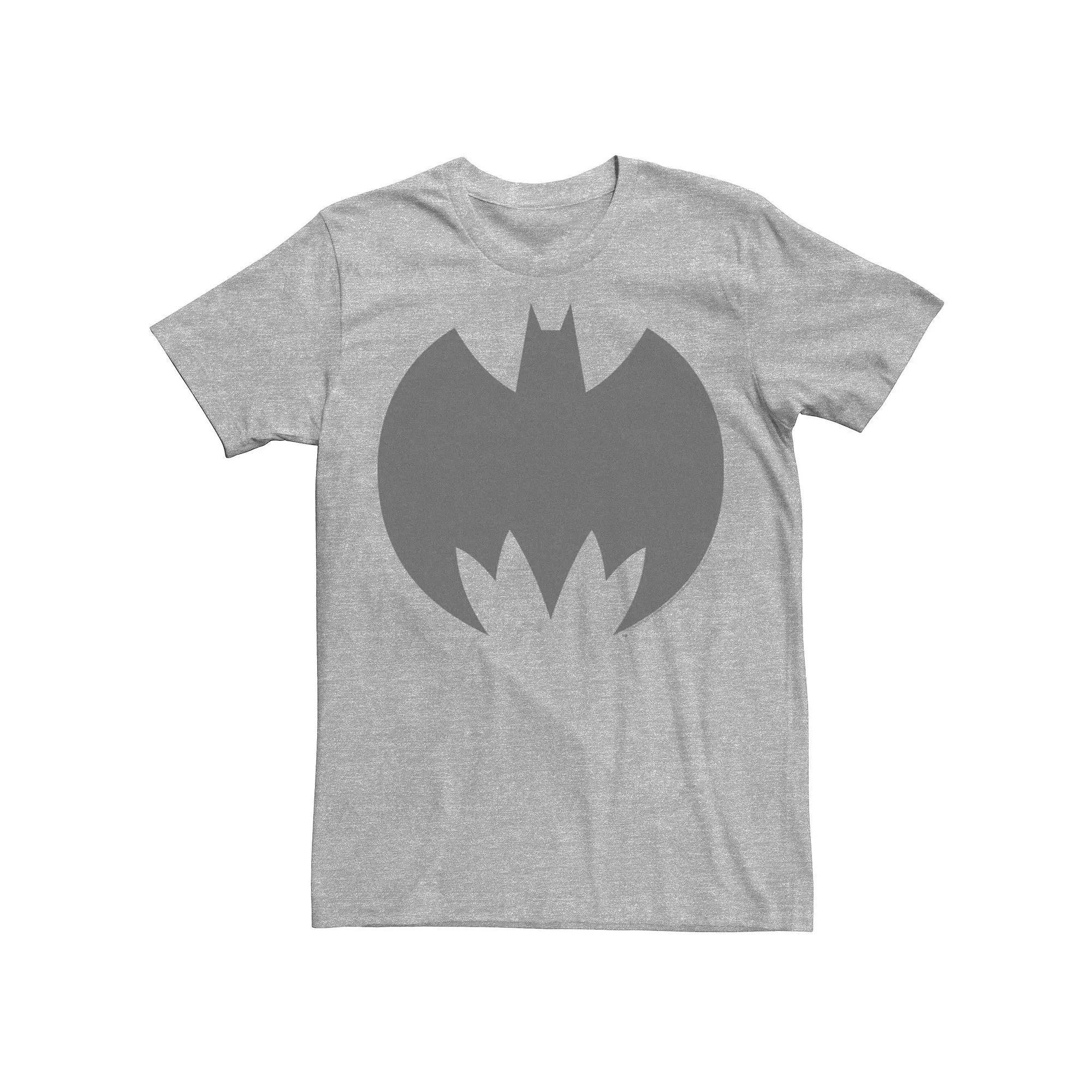 Men's DC Comics Batman Large Chest Logo Tee, Size: Small, Athletic Grey Product Image