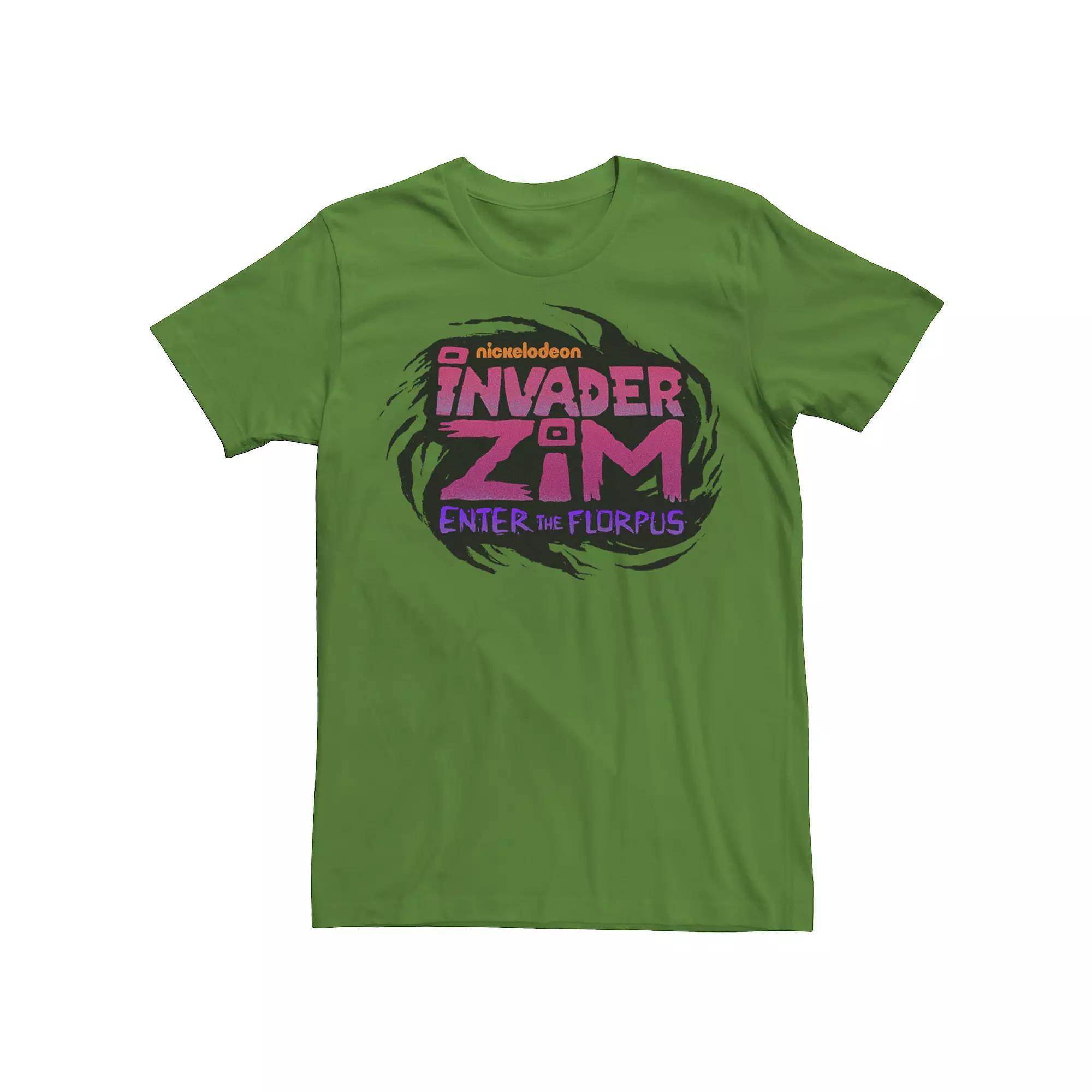 Mens Nickelodeon Invader Zim Enter Florpus Logo Graphic Tee Royal Grey Product Image