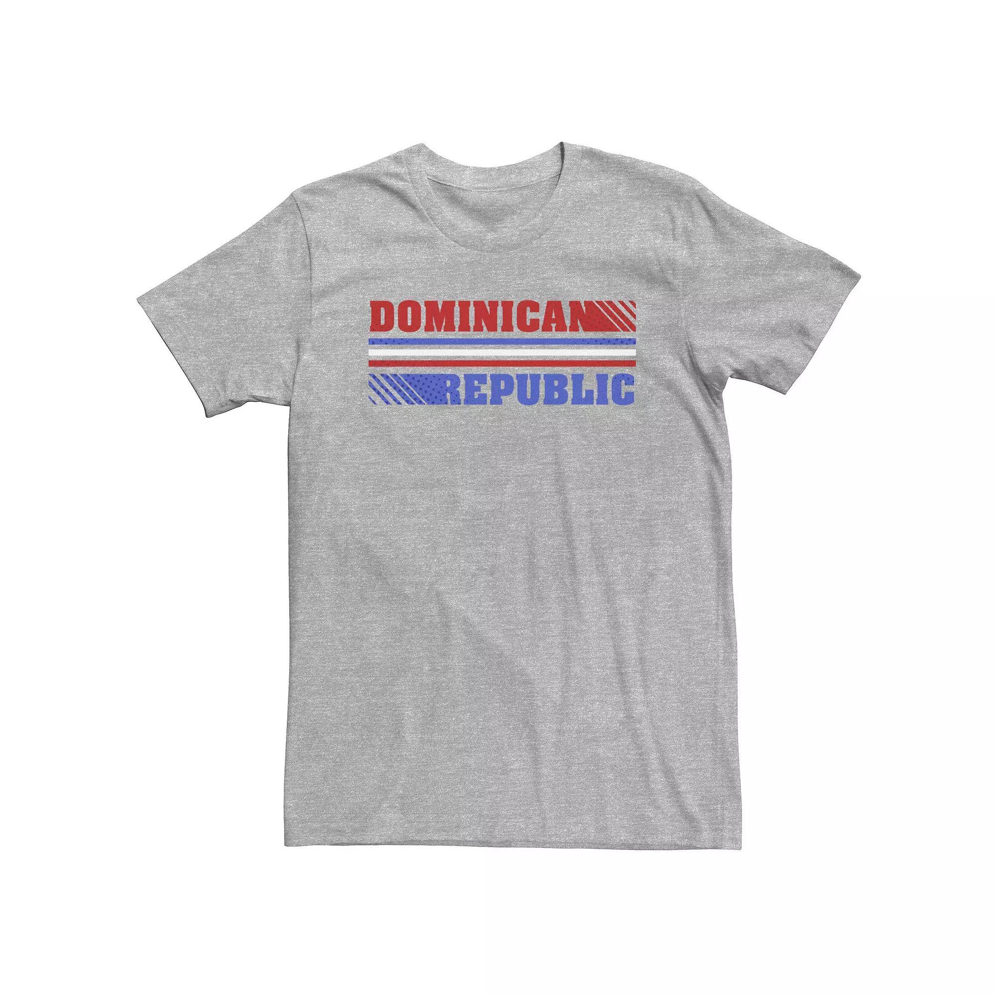 Big & Tall Fifth Sun Dominican Republic Text Overlay Tee, Mens Athletic Grey Product Image