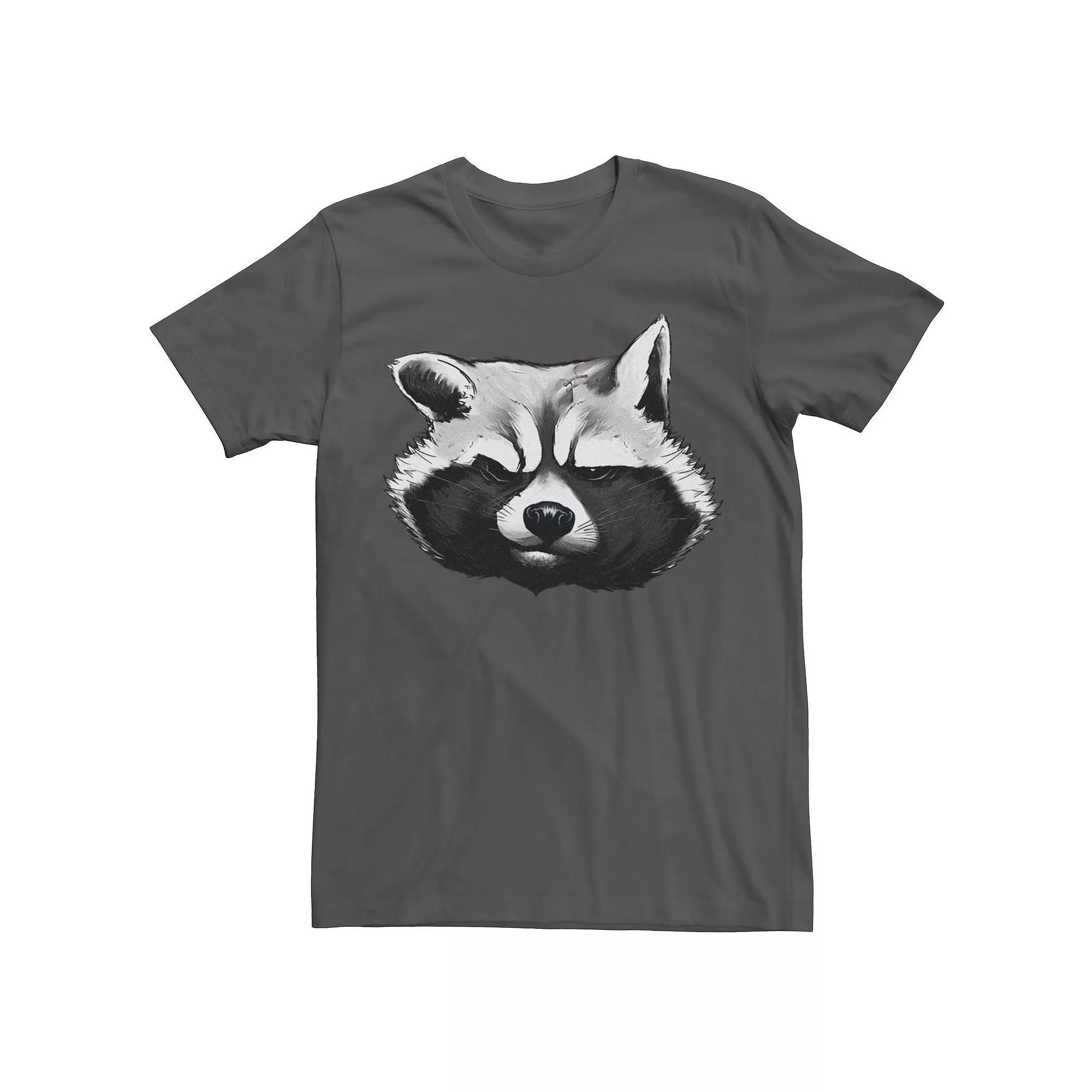 Men's Marvel Guardians Of The Galaxy Rocket Smirk Graphic Tee, Size: Small, Grey Product Image