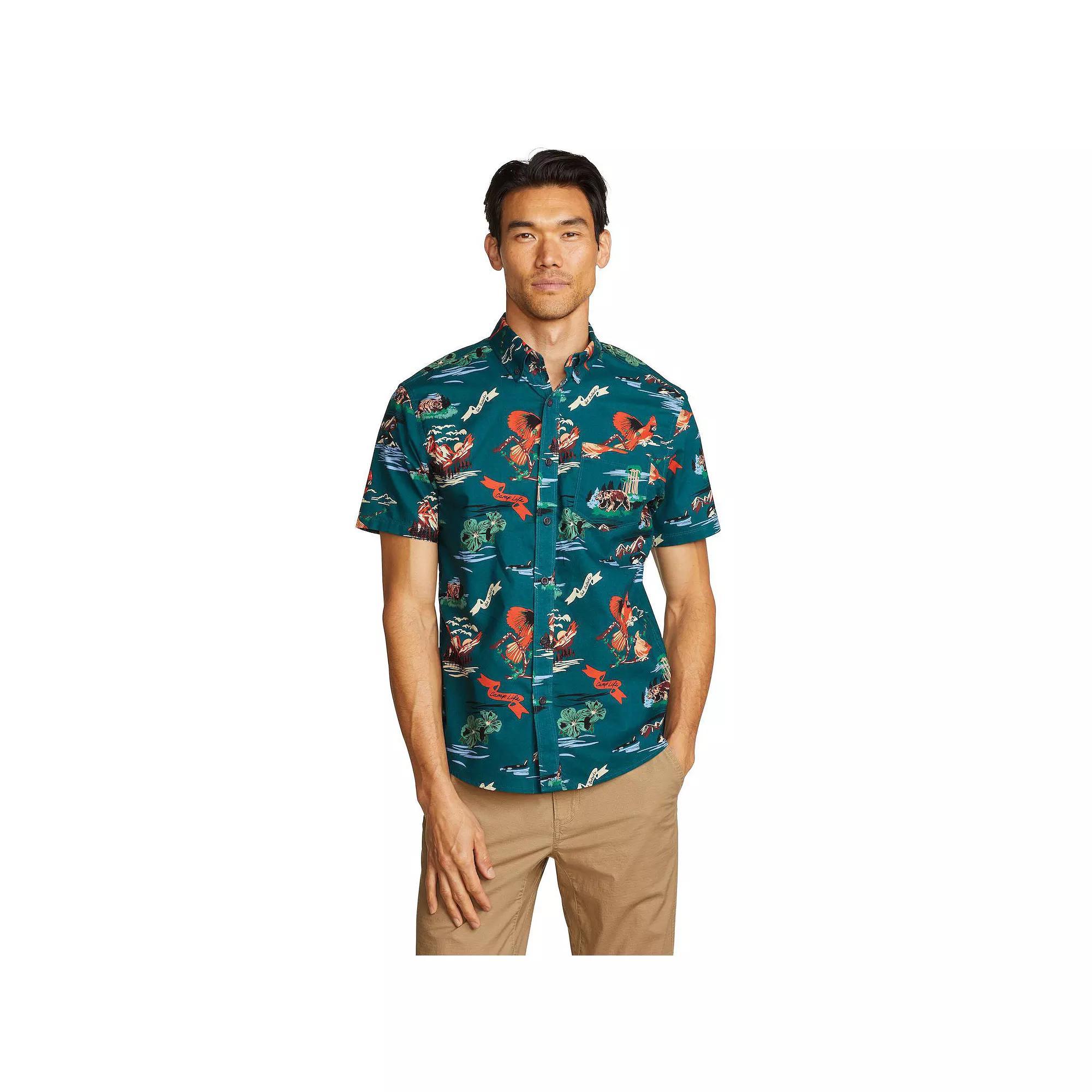 Big & Tall Eddie Bauer Short Sleeve Baja Shirt, Men's, Size: XXL Tall, Blue Product Image