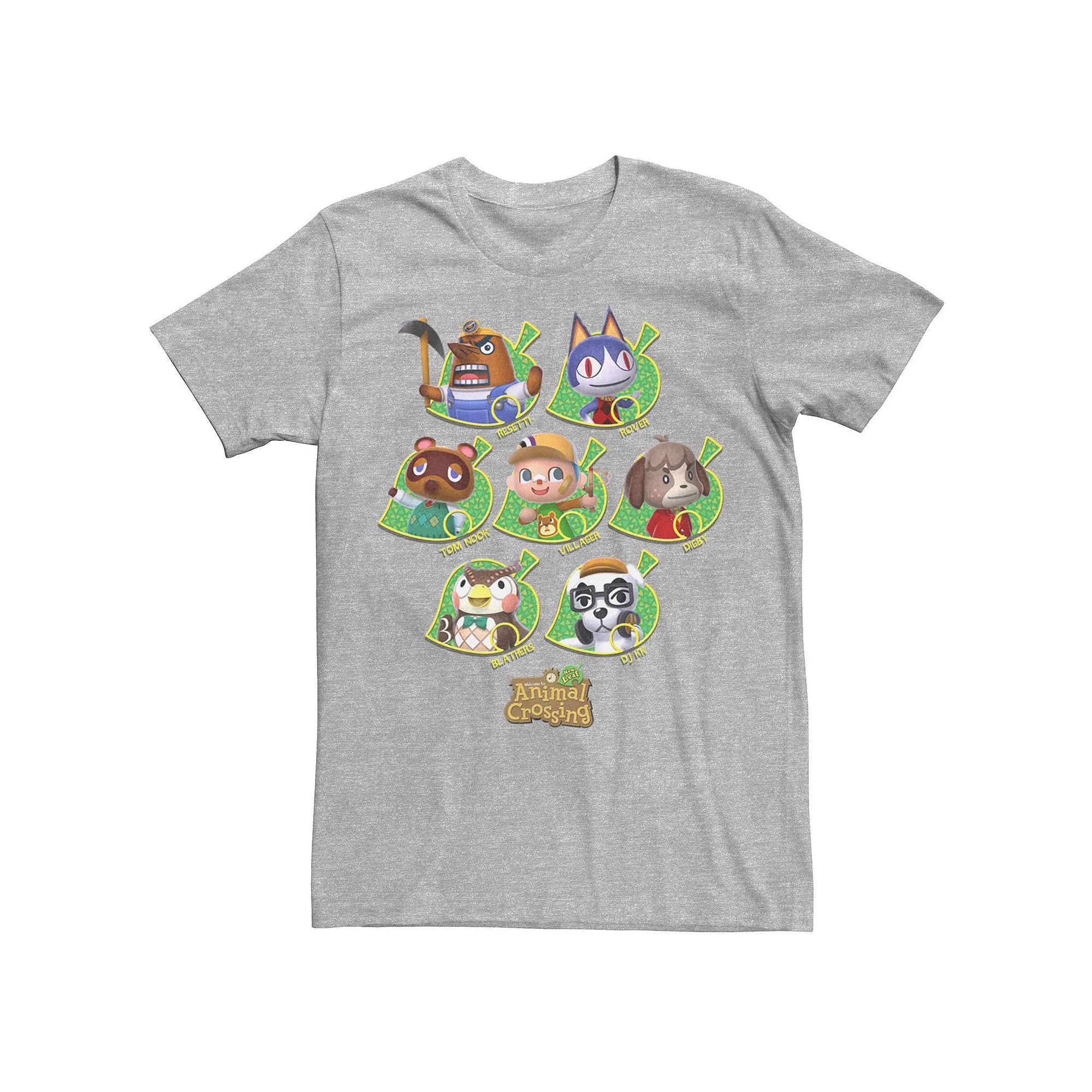 Men's Nintendo Animal Crossing New Leaf Towns People Tee, Size: 3XL, Athletic Grey Product Image