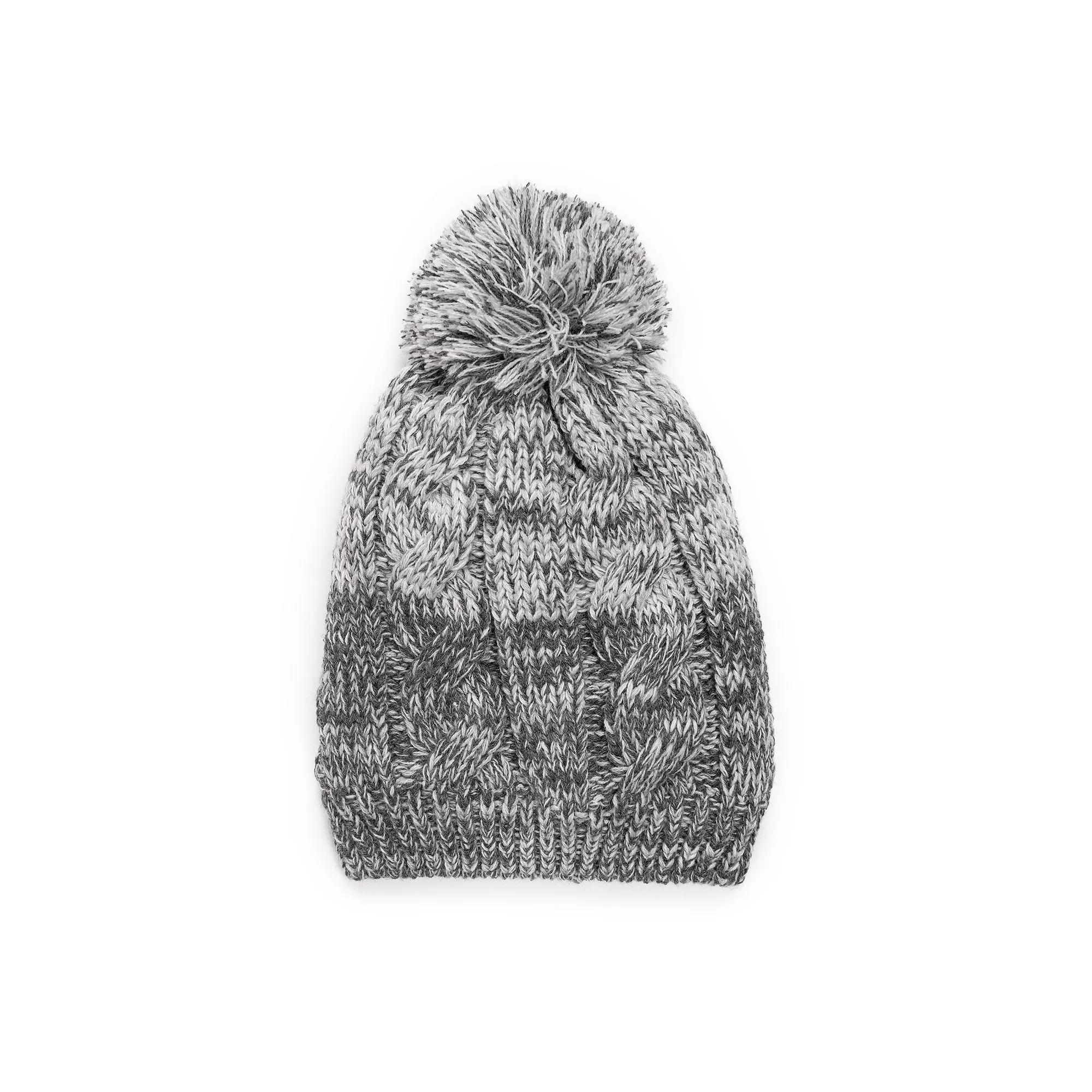 Womens MUK LUKS Heat Retainer Beanie, Medium Gray Grey Product Image