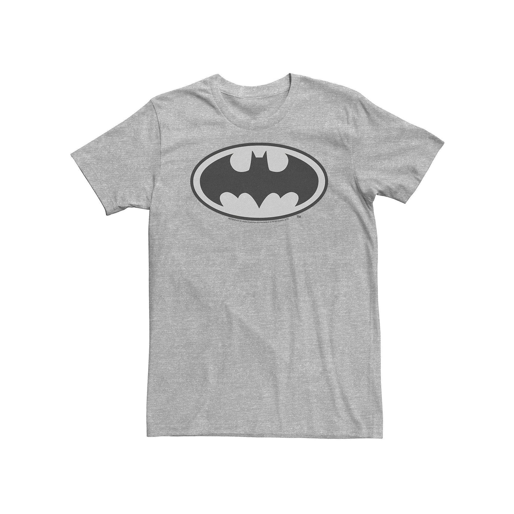 Big & Tall DC Comics Batman Basic Logo Tee, Men's, Size: 4XL, Athletic Grey Product Image