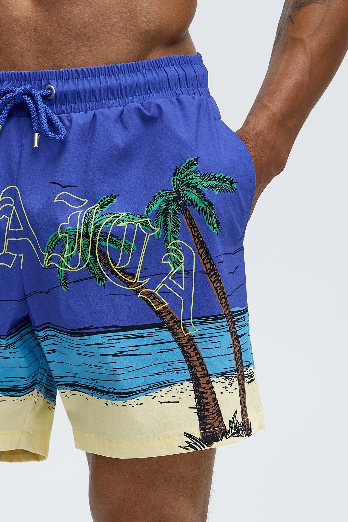 Jamaican Shore Swim Trunk - Blue Product Image