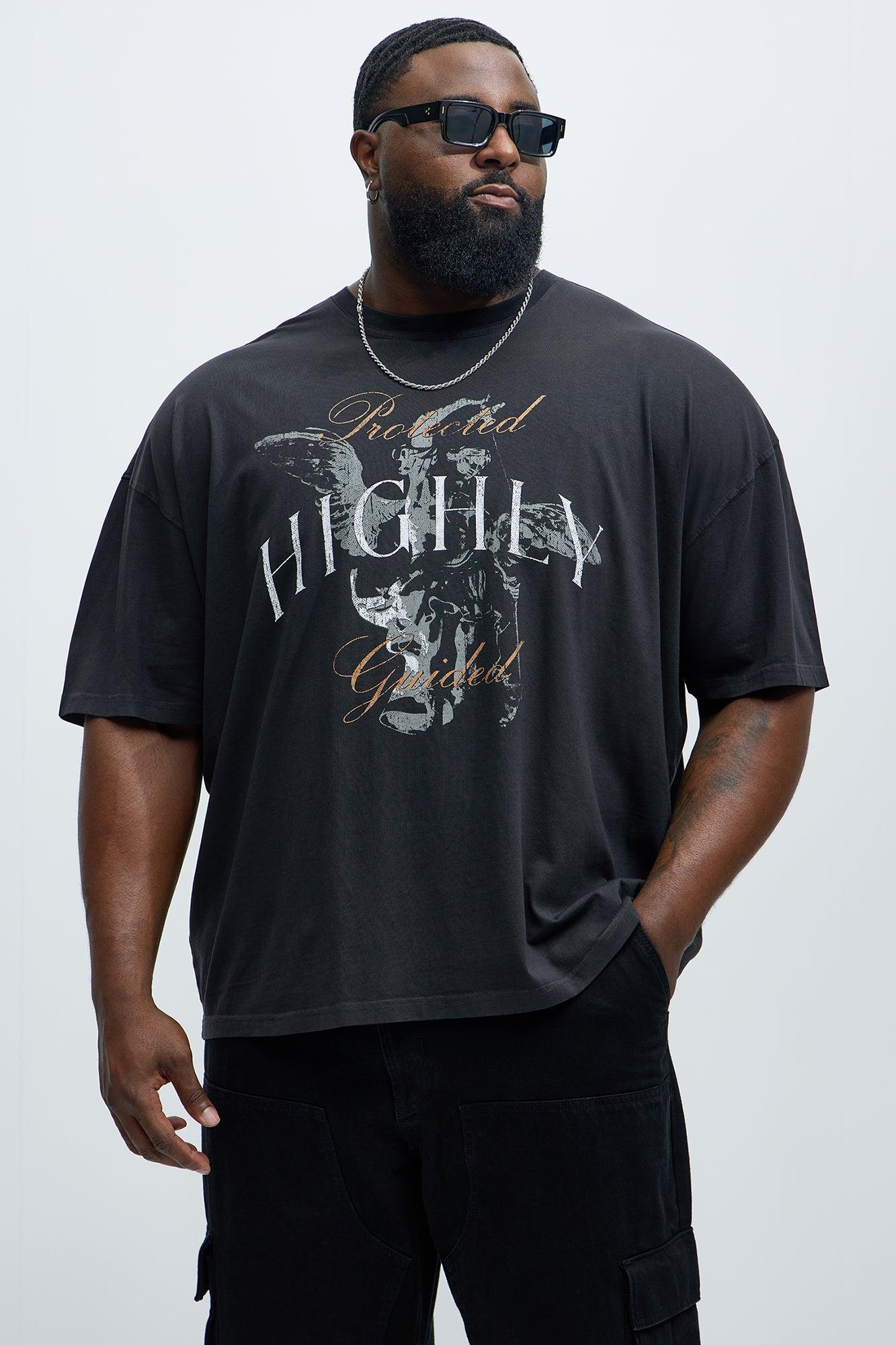 Highly Guided Oversized Short Sleeve Tee - Black Product Image