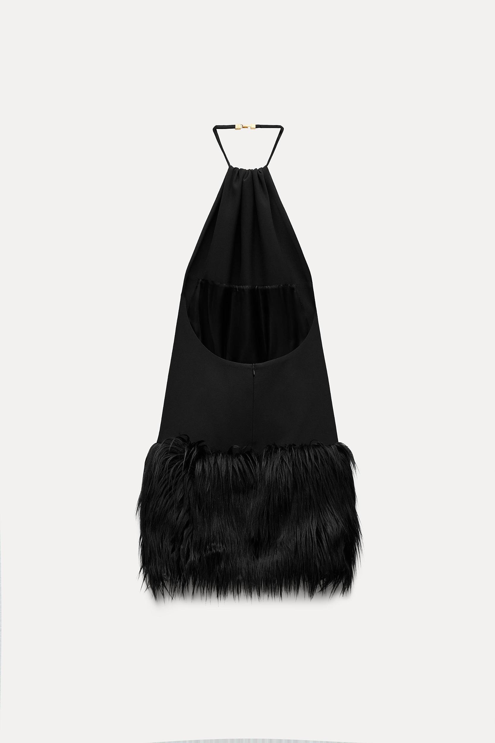 FAUX FUR HEM DRESS LIMITED EDITION Product Image