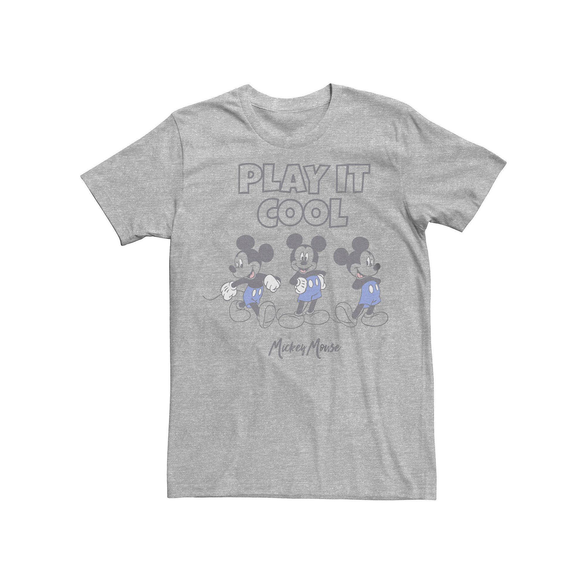 Men's Disney's Mickey Mouse Play It Cool Tee, Size: XL, Athletic Grey Product Image