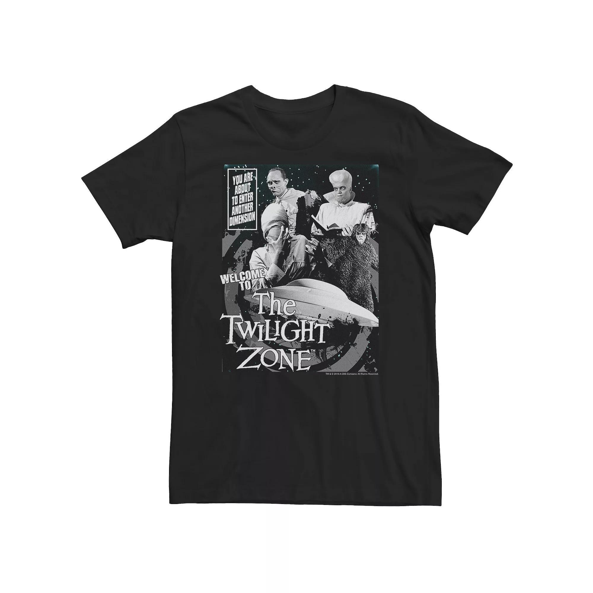 Big & Tall Twilight Zone About To Enter Another Dimension Tee, Men's, Size: 3XL Tall, Black Product Image