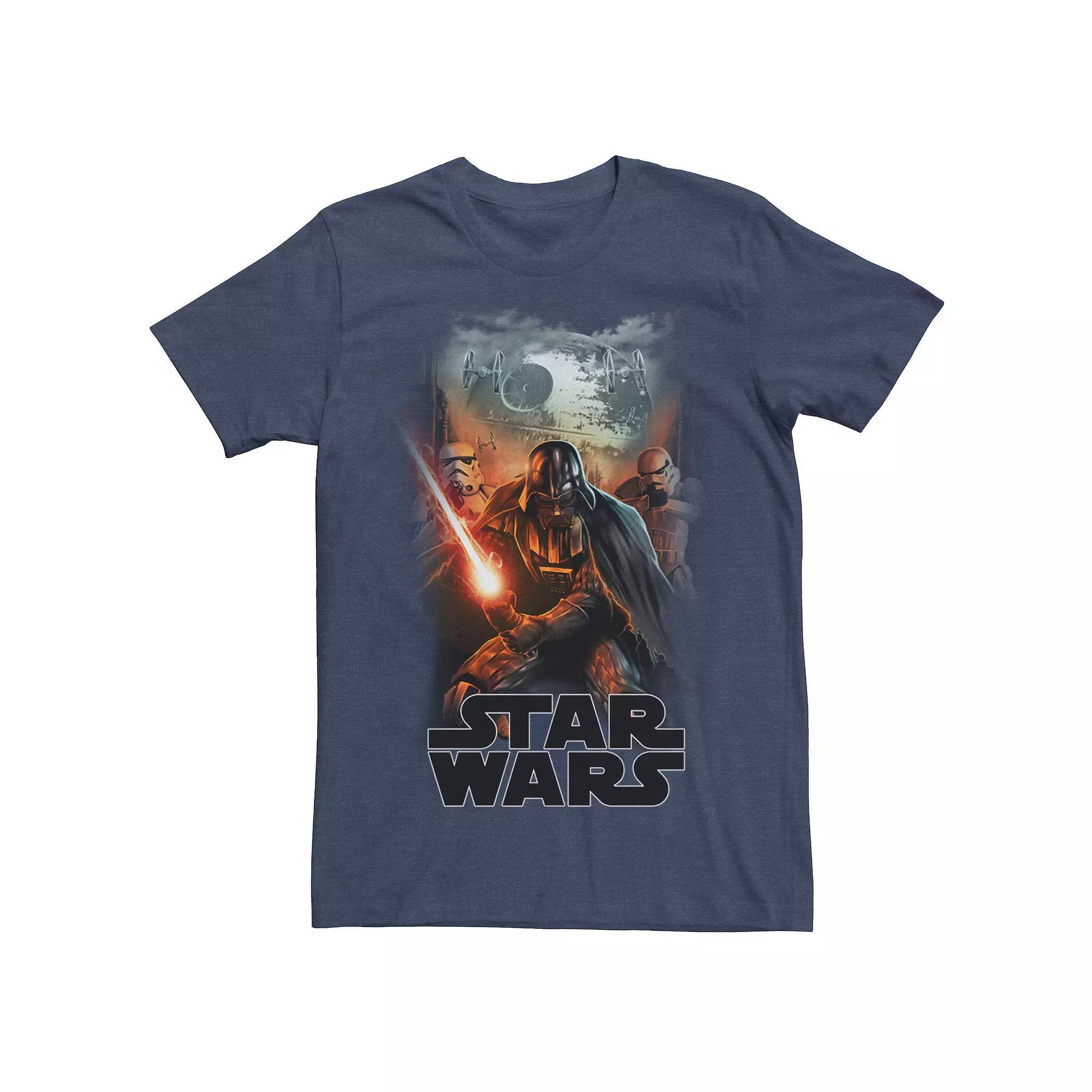 Men's Star Wars: The Mandalorian Grogu In Stars Tee, Size: Large, Royal Product Image