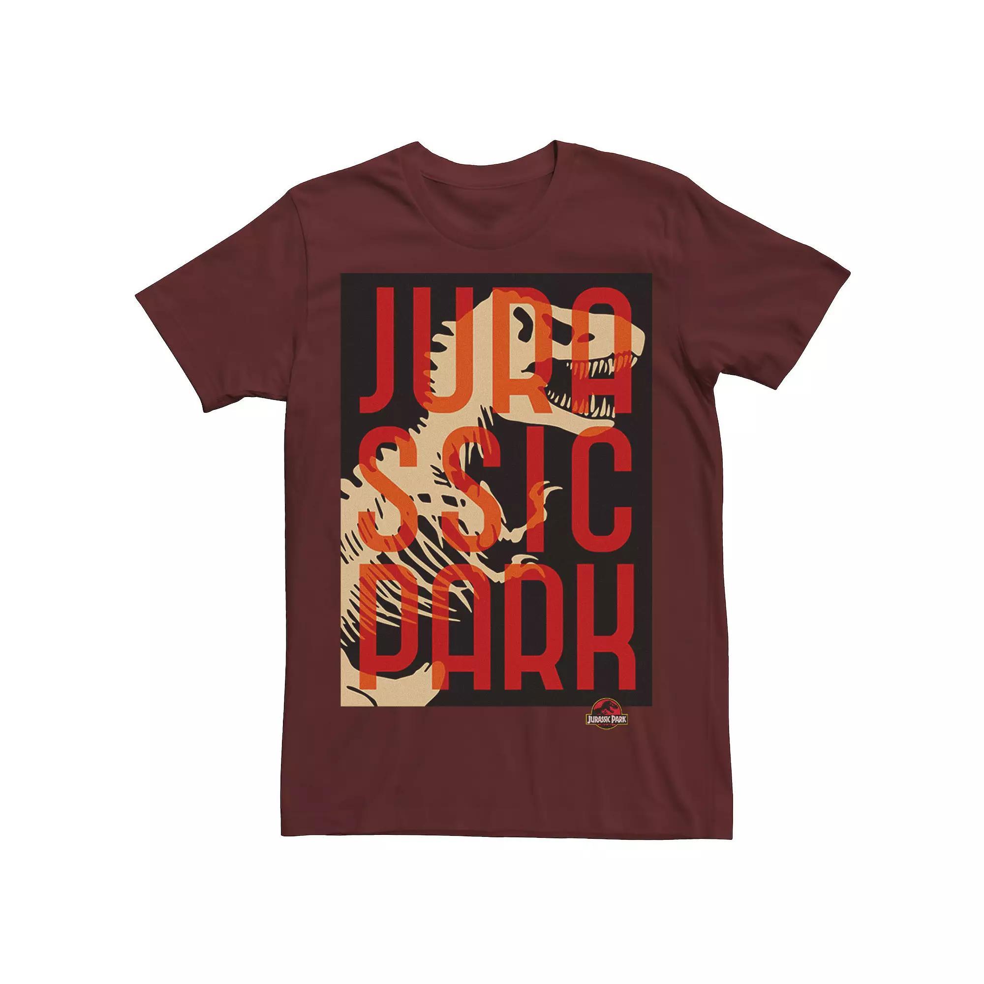 Men's Jurassic Park Split Typography T-Rex Bones Tee, Size: Small, Grey Heather Product Image