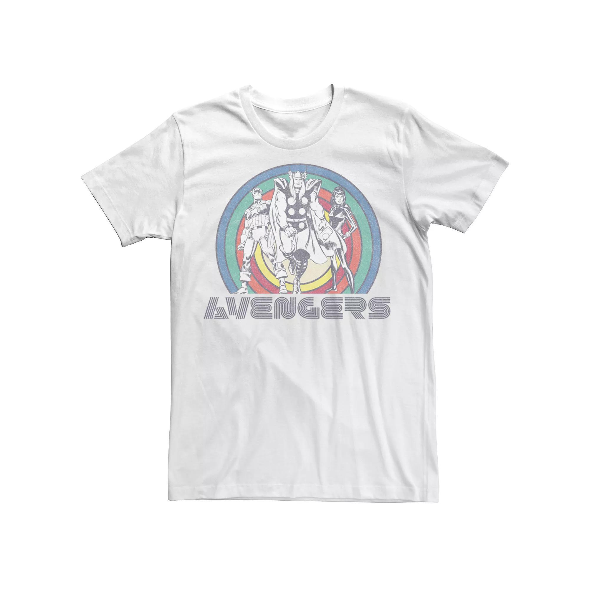 Men's Marvel Avengers Classic Thor Black Widow Captain America Tee, Size: XL, White Product Image
