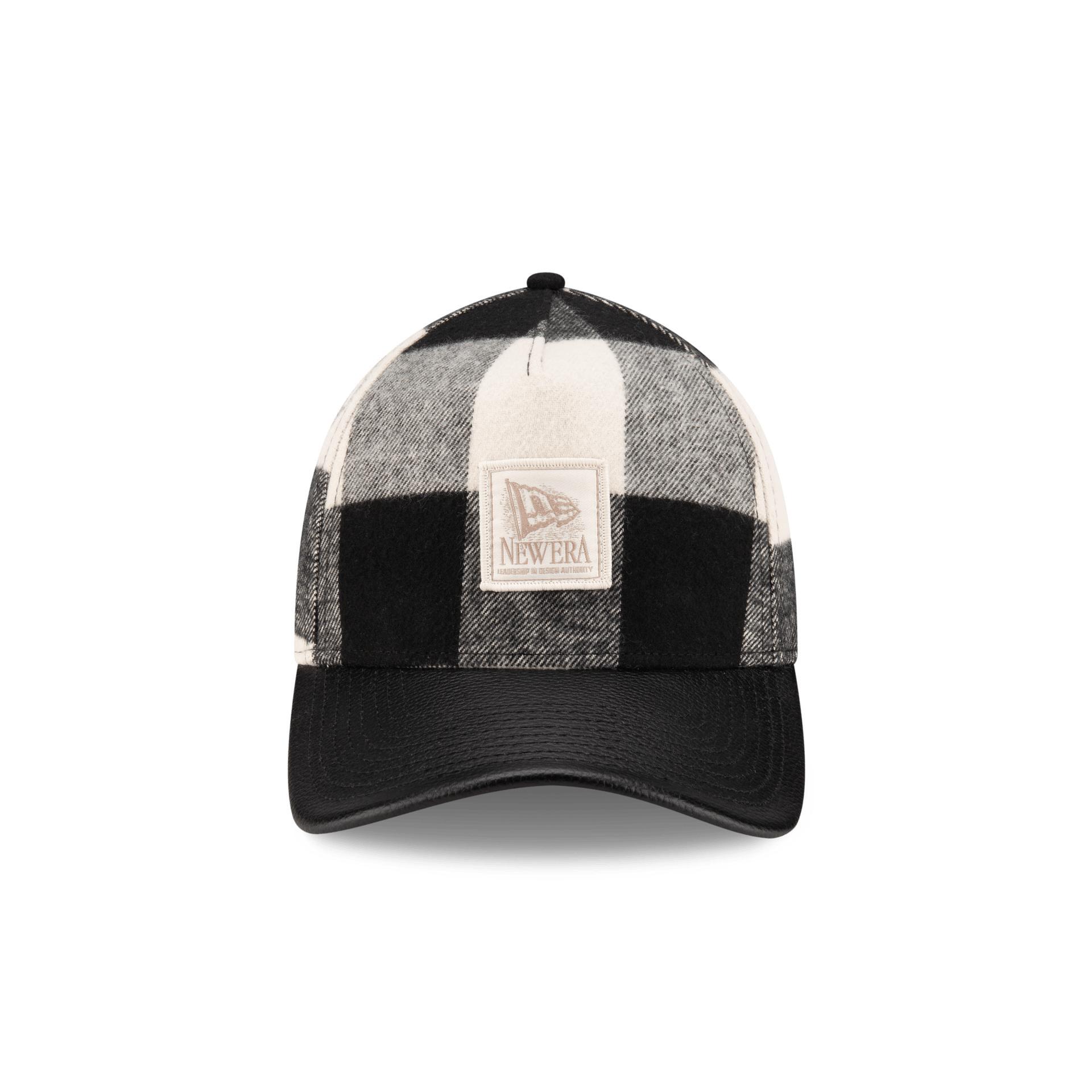 Lumber Plaid College White 9FORTY A-Frame Adjustable Hat Male Product Image
