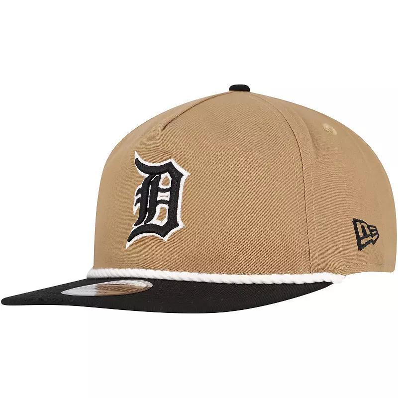 Mens New Era Khaki/Black Detroit Tigers Golfer Snapback Hat Product Image