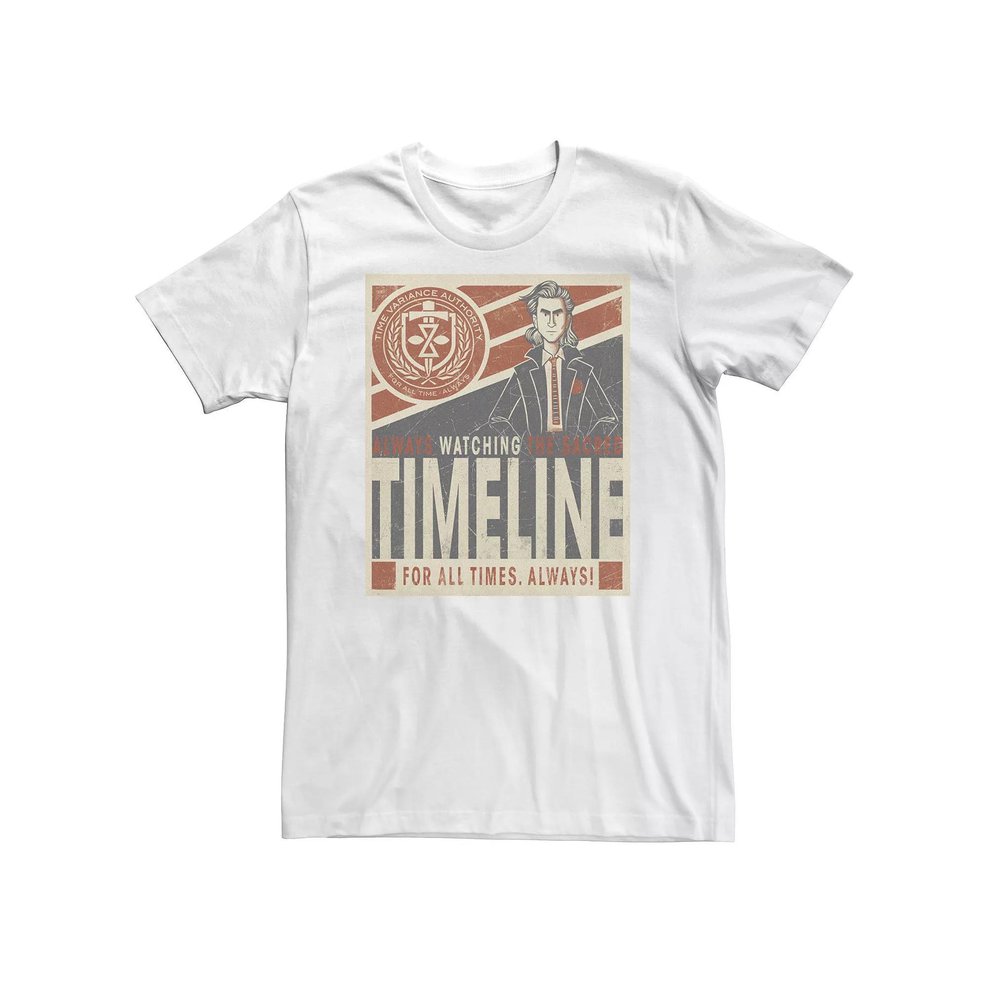 Big & Tall Marvel Loki TVA Always Watching The Sacred Timeline Tee, Men's, Size: XL Tall, White Product Image