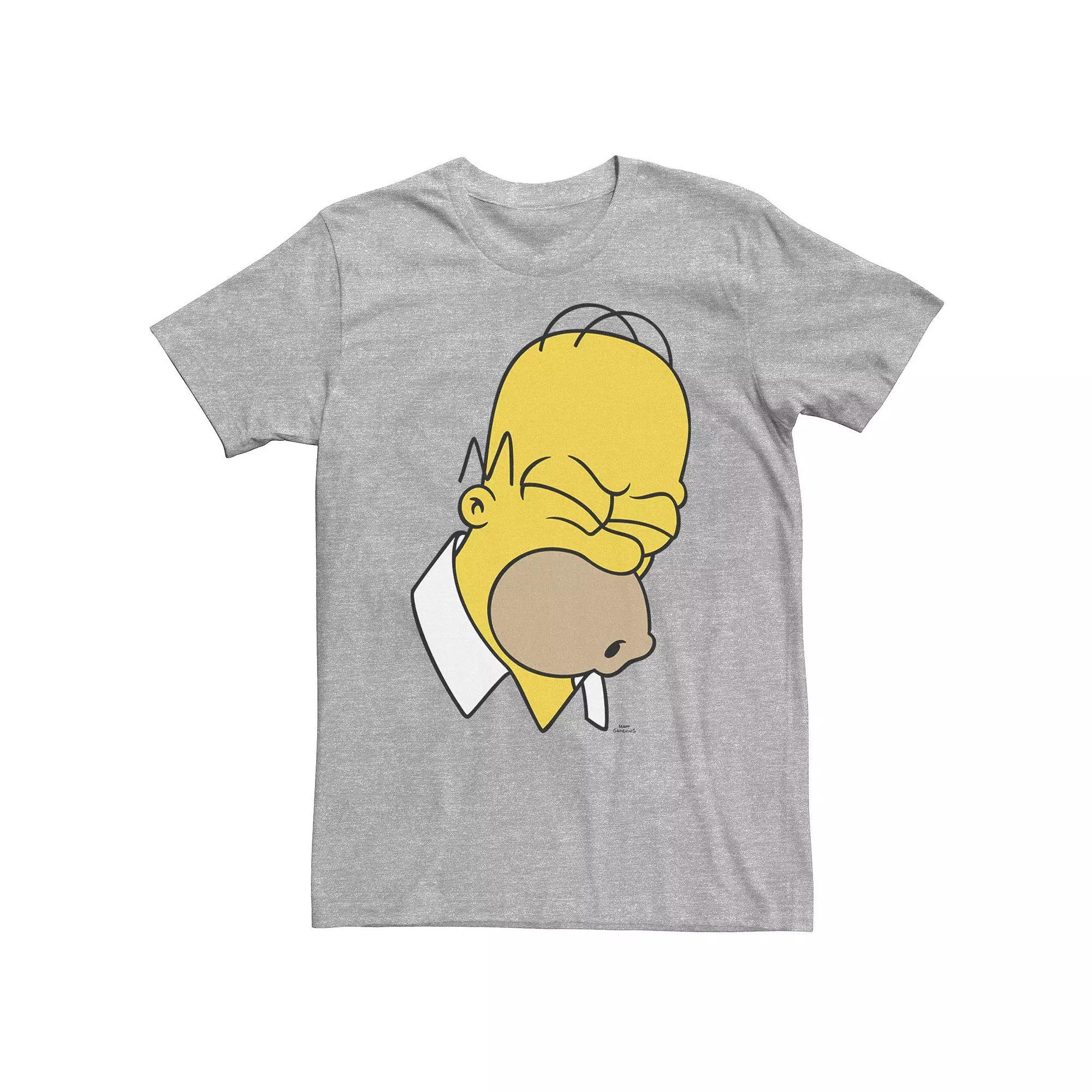 Big & Tall The Simpsons Homer Doh Big Head Tee, Men's, Size: 4XL, Athletic Grey Product Image