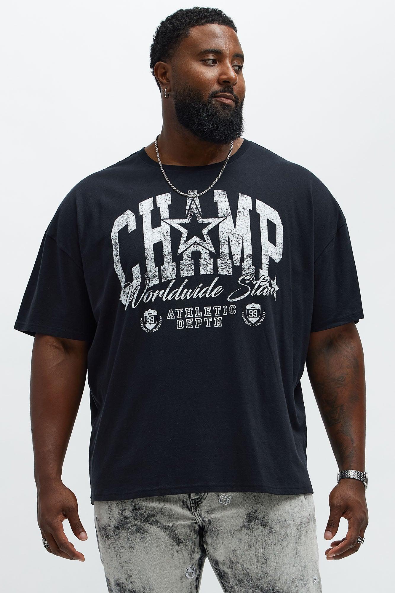 Champ Worldwide Star Oversized Short Sleeve Tee - Black Product Image