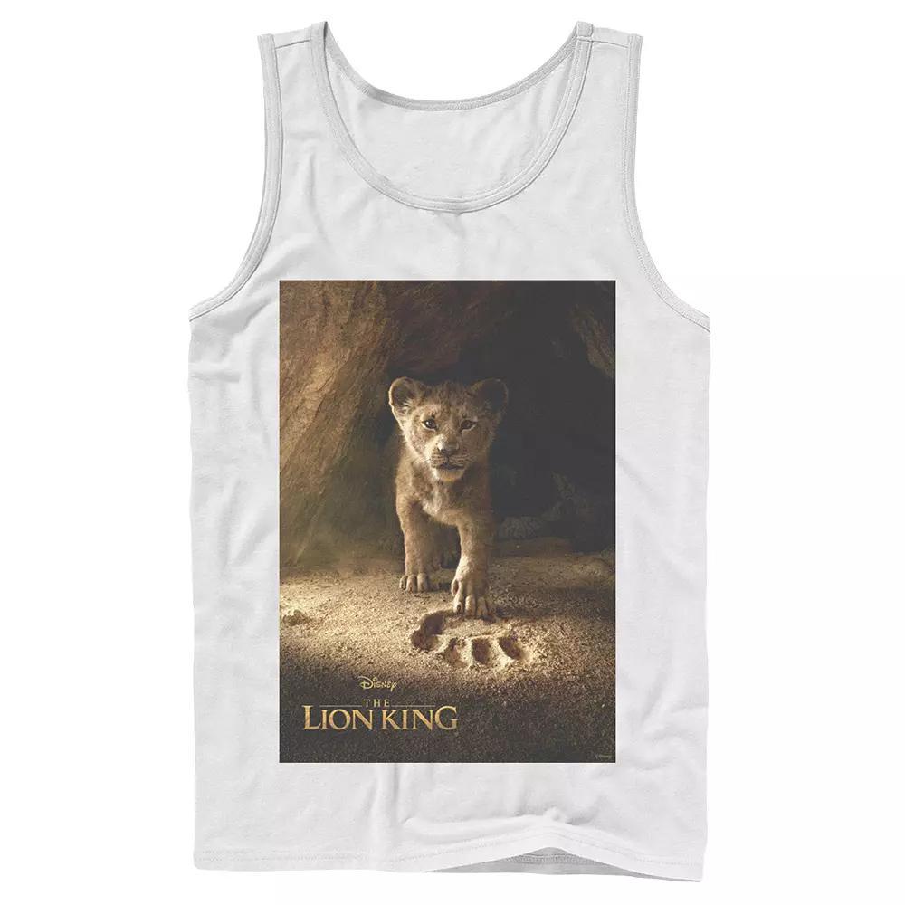 Disney's The Lion King Simba Paw Men's Live Action Movie Poster Tank Top, Size: Large, Athletic Grey Product Image