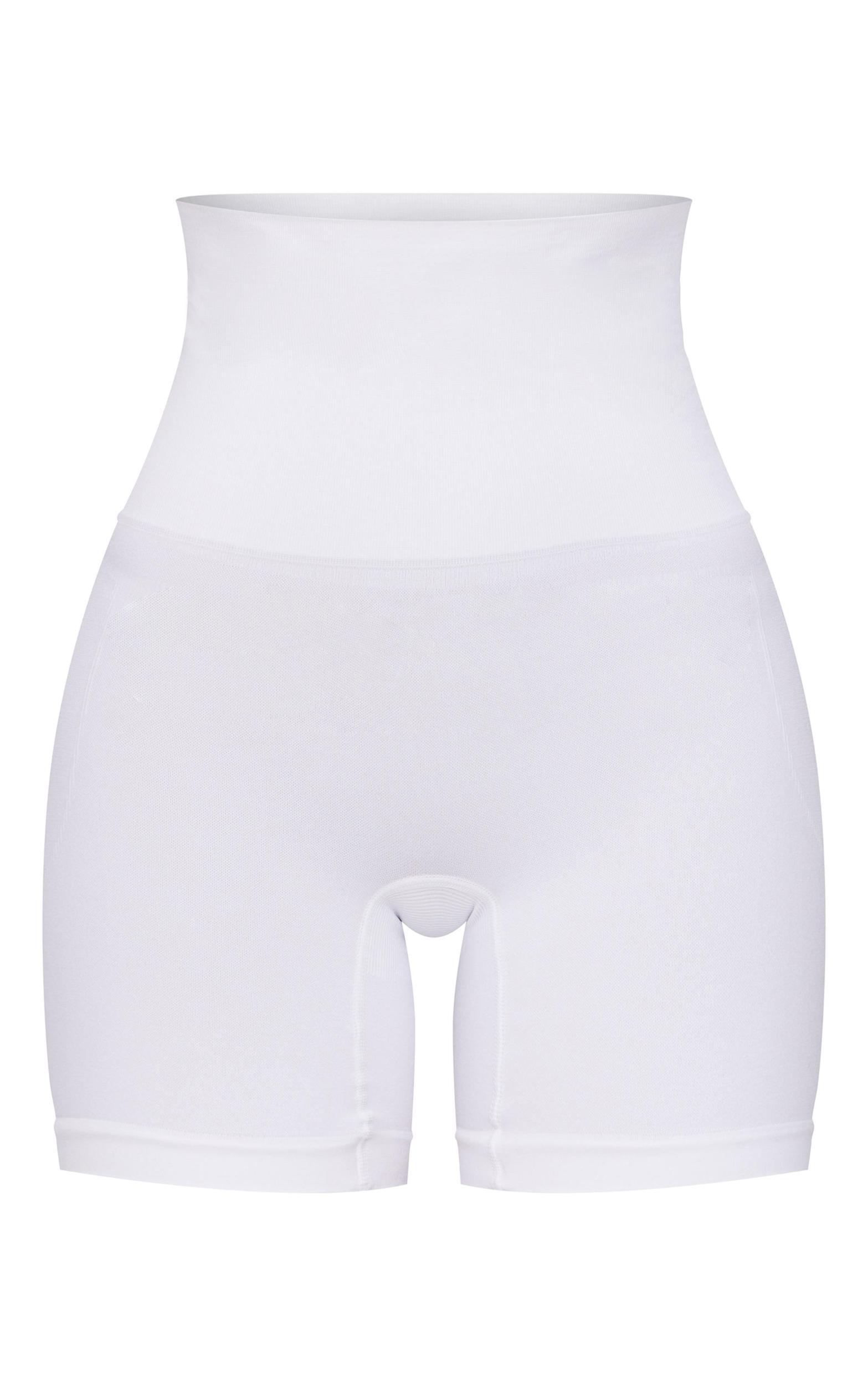 White Shapewear High Waist Control Shorts Product Image
