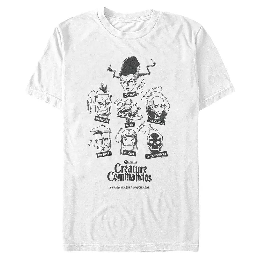 Men's Creature Commandos You Got Monsters Graphic Tee, Size: Medium, White Product Image