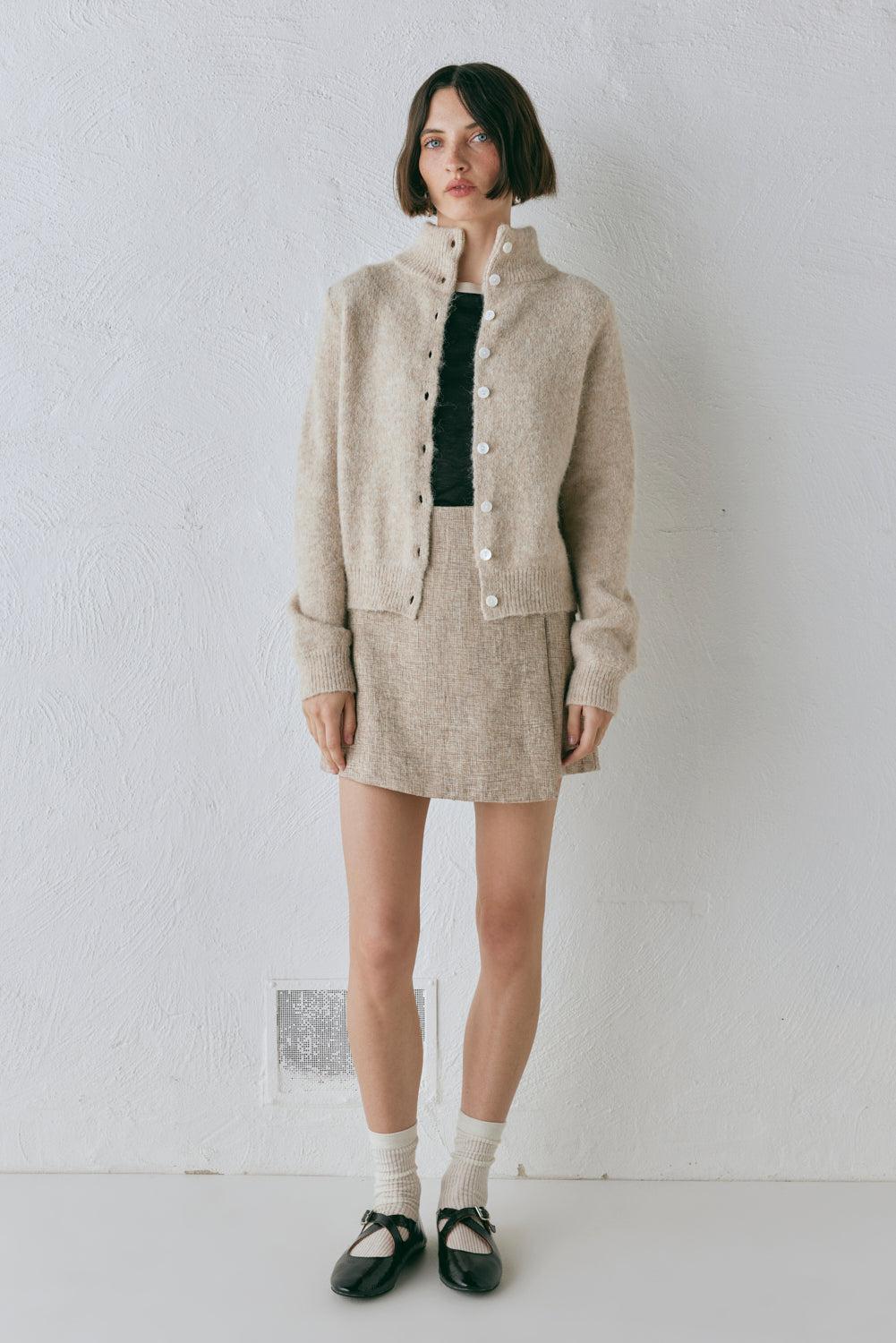 Henley Knit Cardigan Marle Product Image
