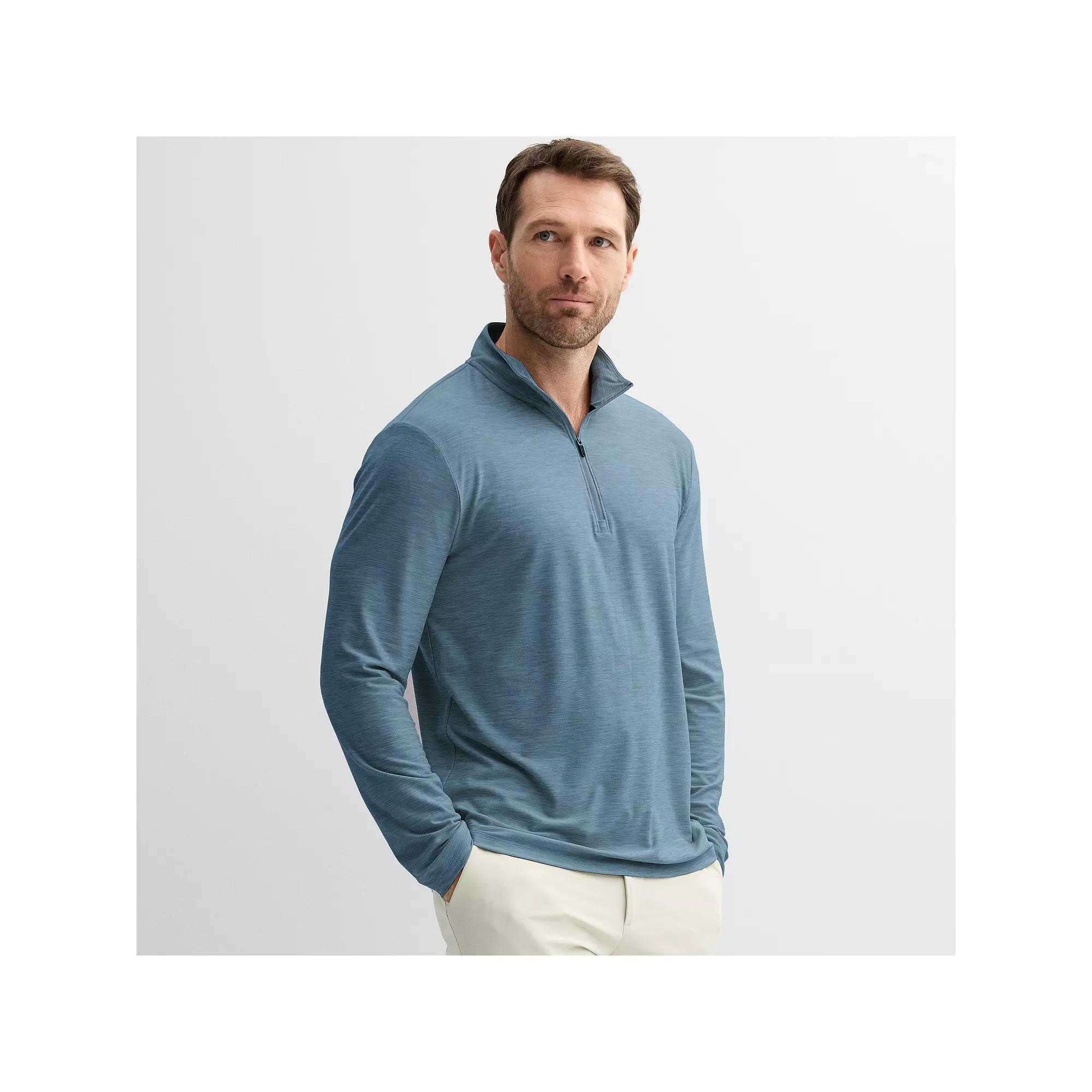 Men's FLX Luxury Soft Wander 1/4 Zip Up Pullover, Size: Small, Chesapeake Blue Product Image
