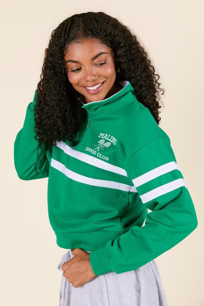 Annette Green Malibu Tennis Club Quarter Zip Pullover Product Image