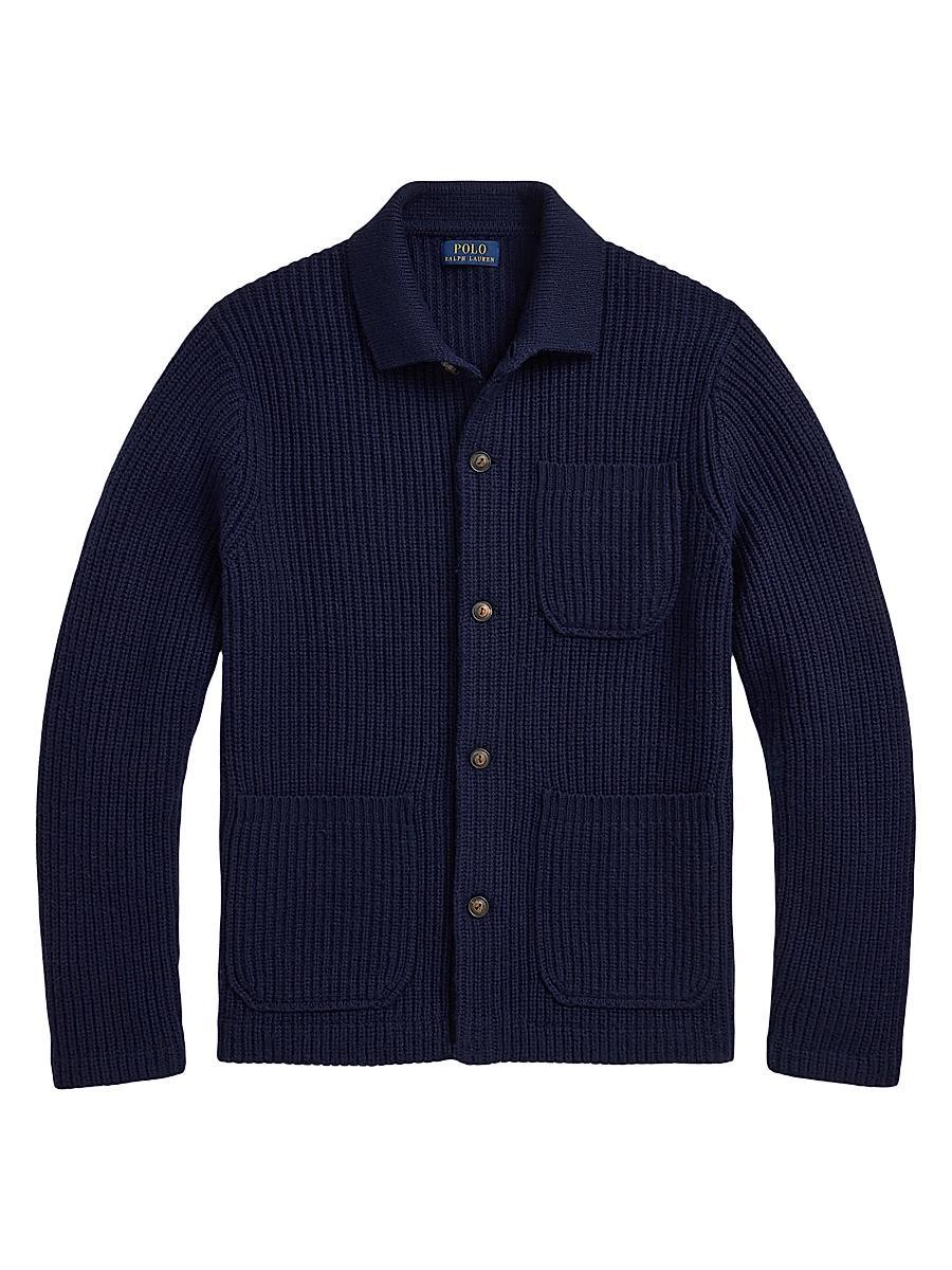 Mens Plaid Wool-Blend Shirt Product Image