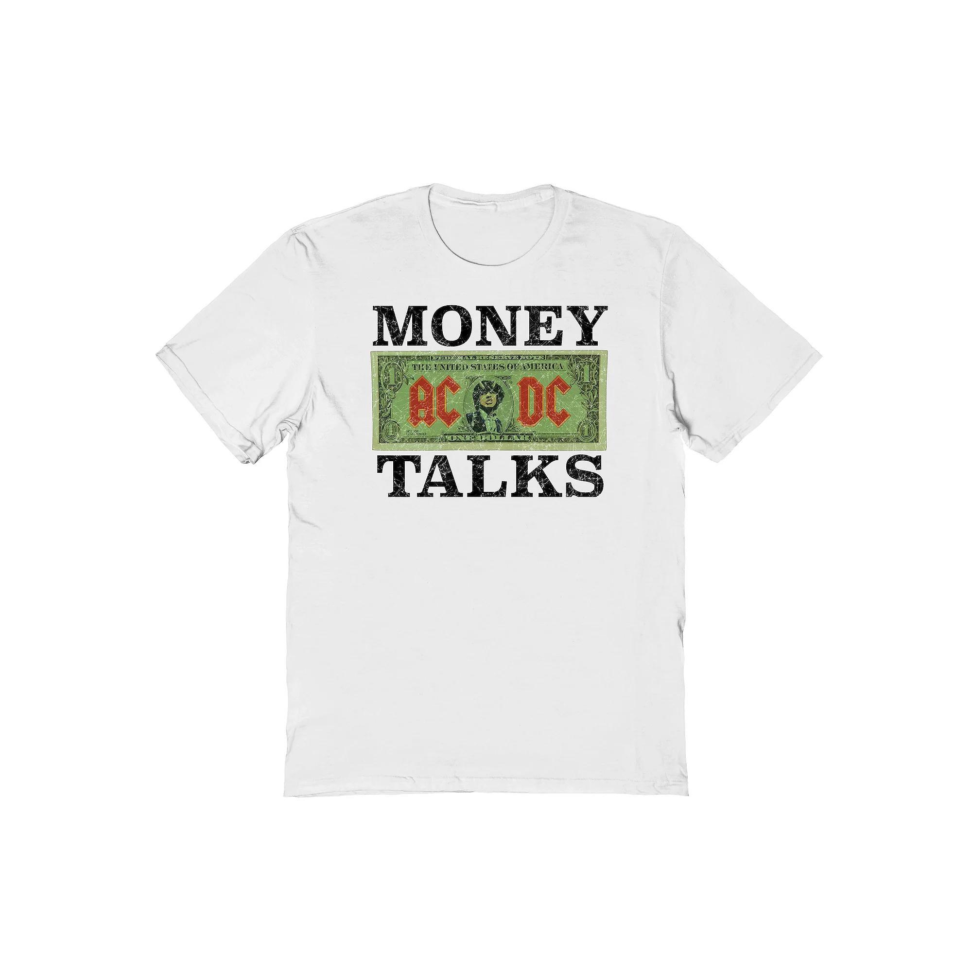 Men's Money Talks Graphic T-Shirt, Size: XL, White Product Image